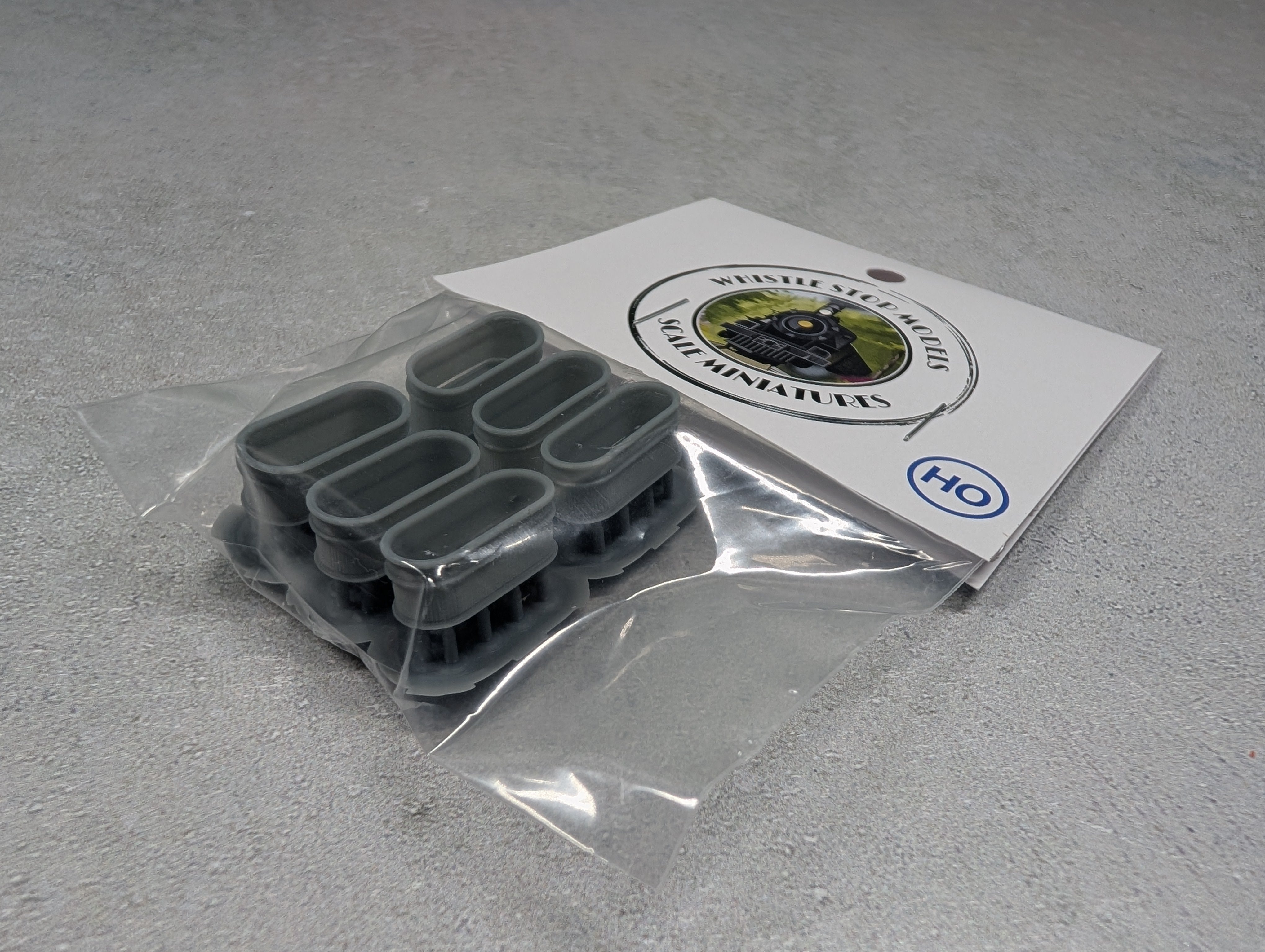 Whistle Stop Models HO8016 HO Scale Water Troughs, Resin 3D Printed, Highly Detailed (6 pcs)