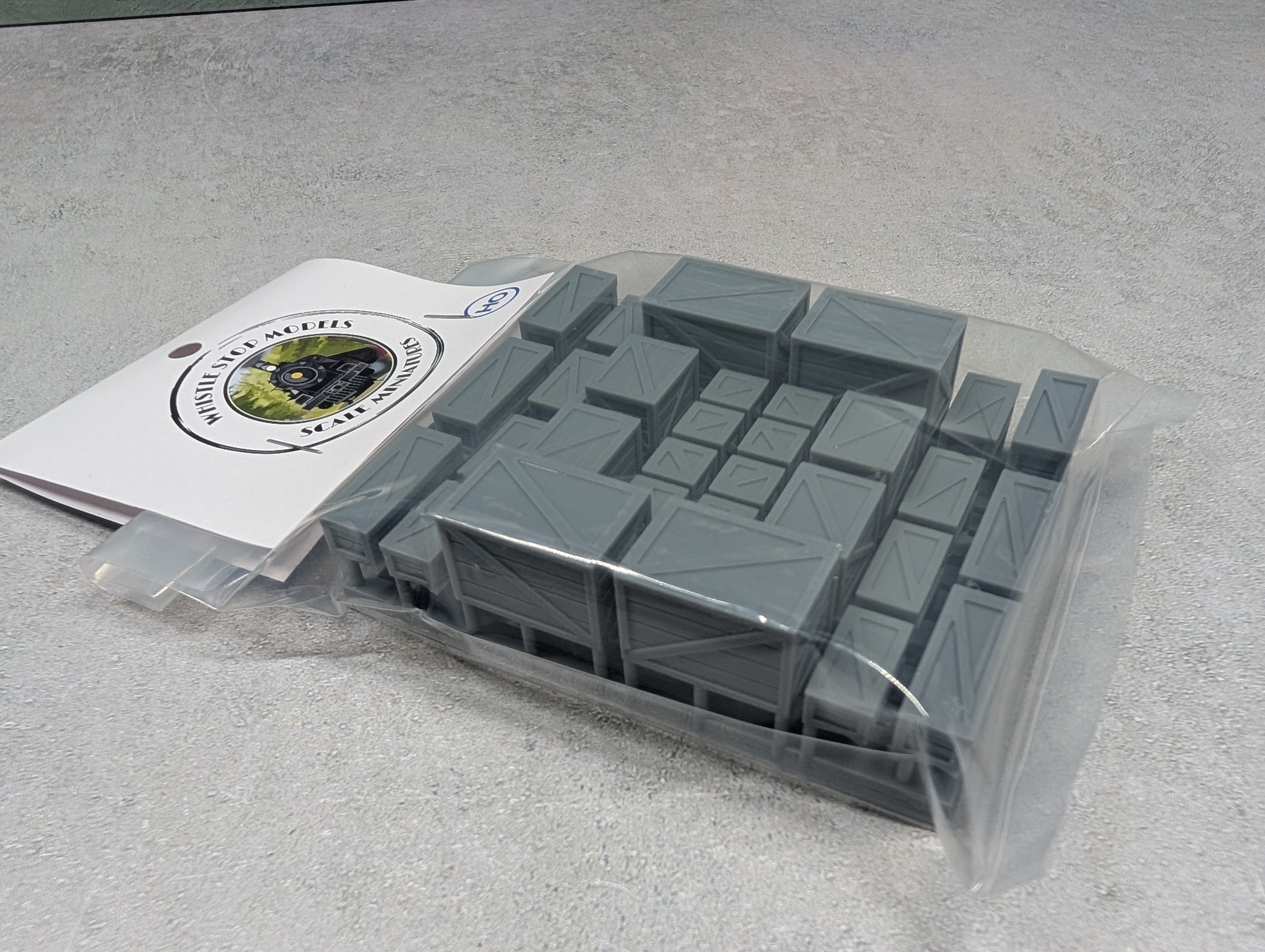 Whistle Stop Models HO1026 HO Scale Crates, Resin 3D Printed, Highly Detailed (30 pcs)