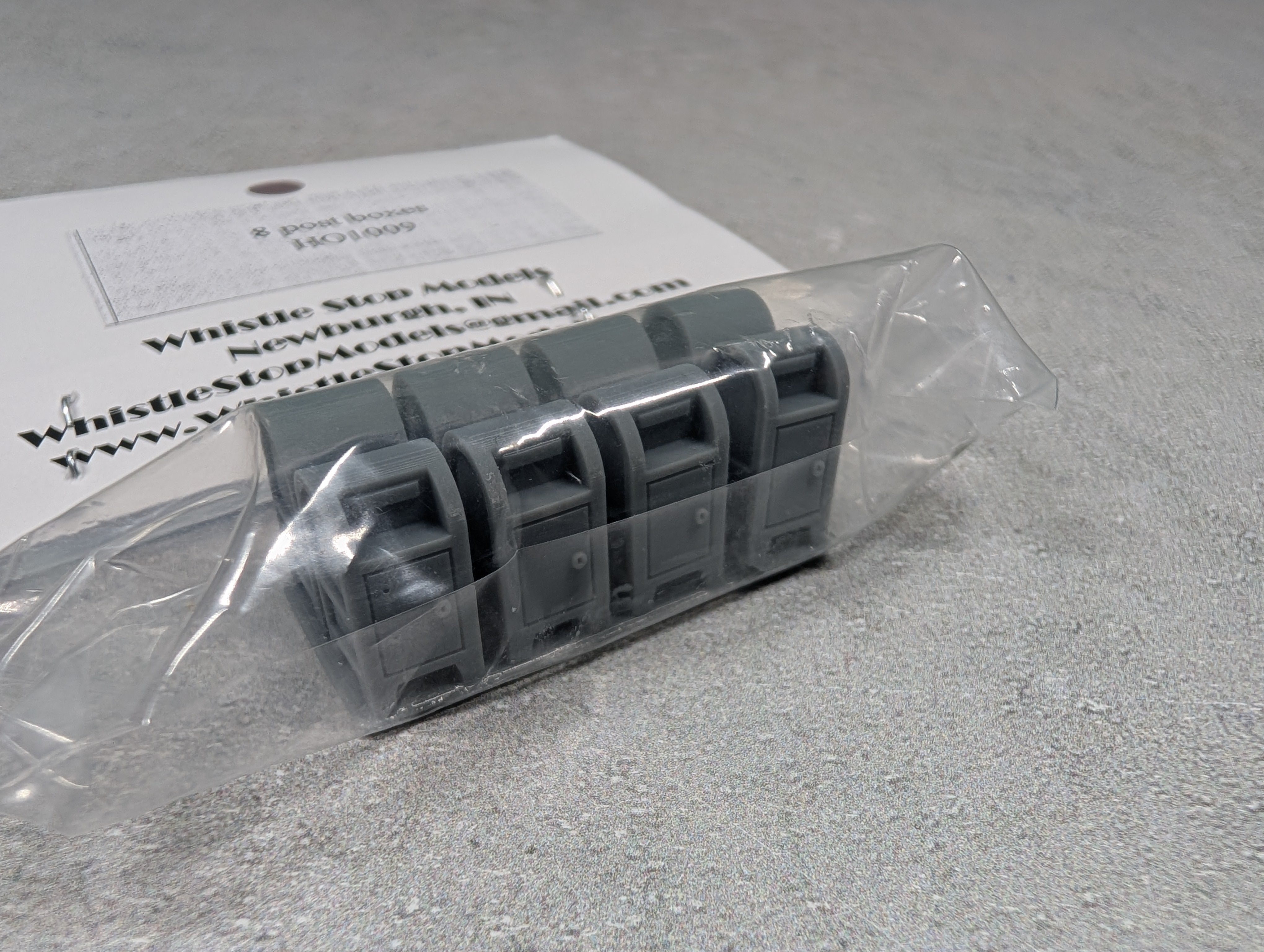 Whistle Stop Models HO1009 HO Scale Post Boxes, Mail Boxes, Resin 3D Printed, Highly Detailed (8 pcs)