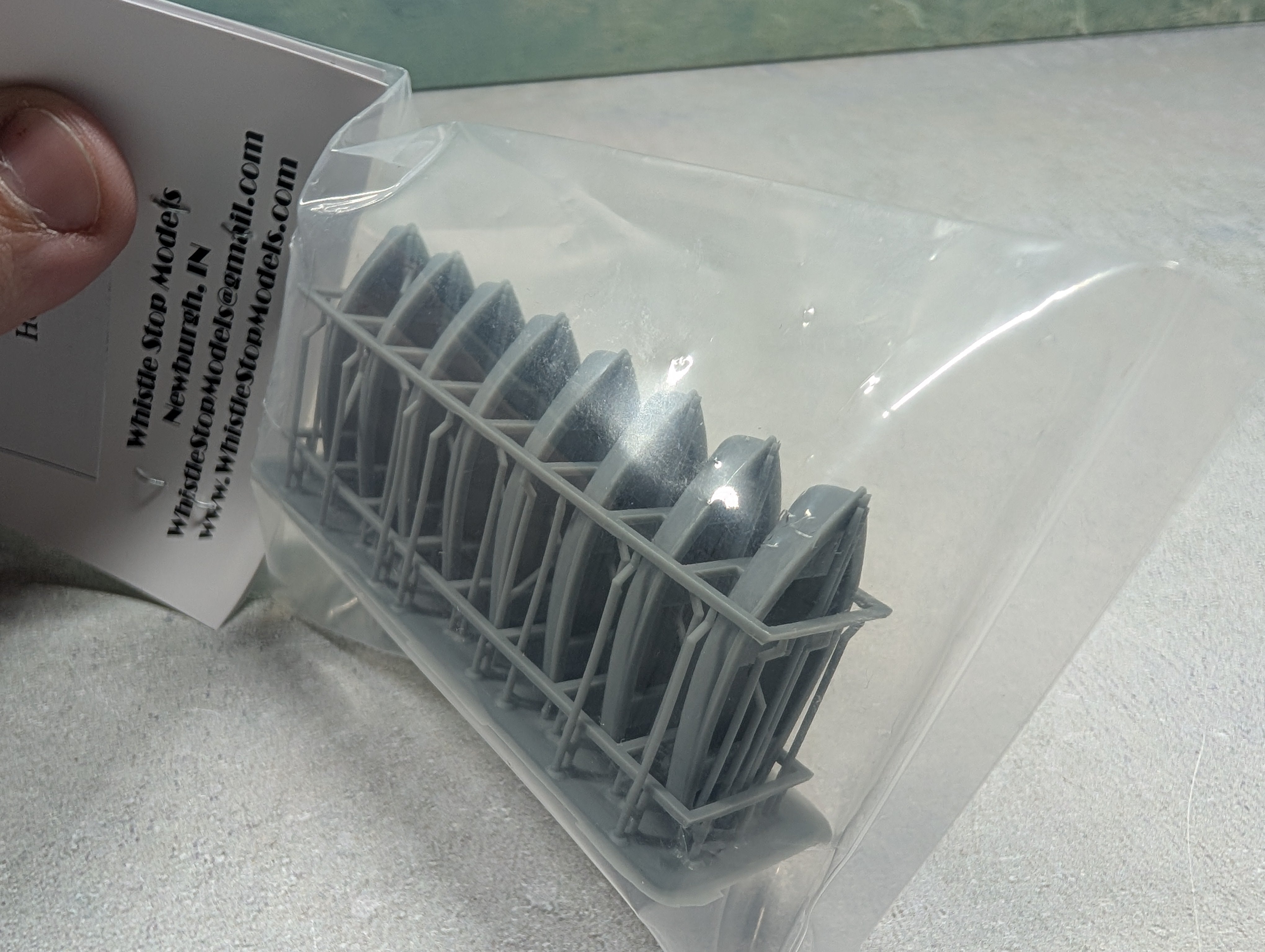 Whistle Stop Models HO1017 HO Scale Row Boats, Resin 3D Printed, Highly Detailed (8 pcs)