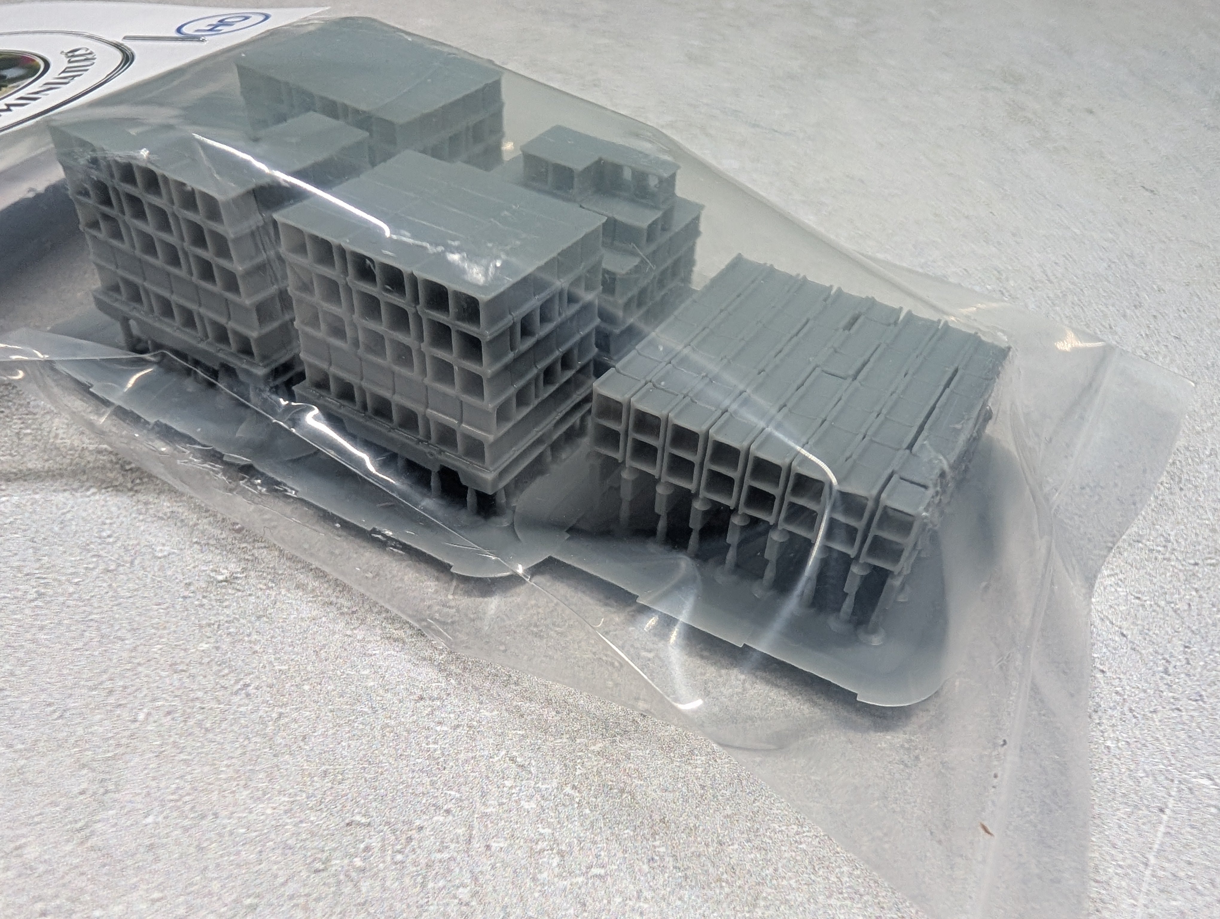 Whistle Stop Models HO2211 HO Scale Concrete Block Set, Resin 3D Printed, Highly Detailed