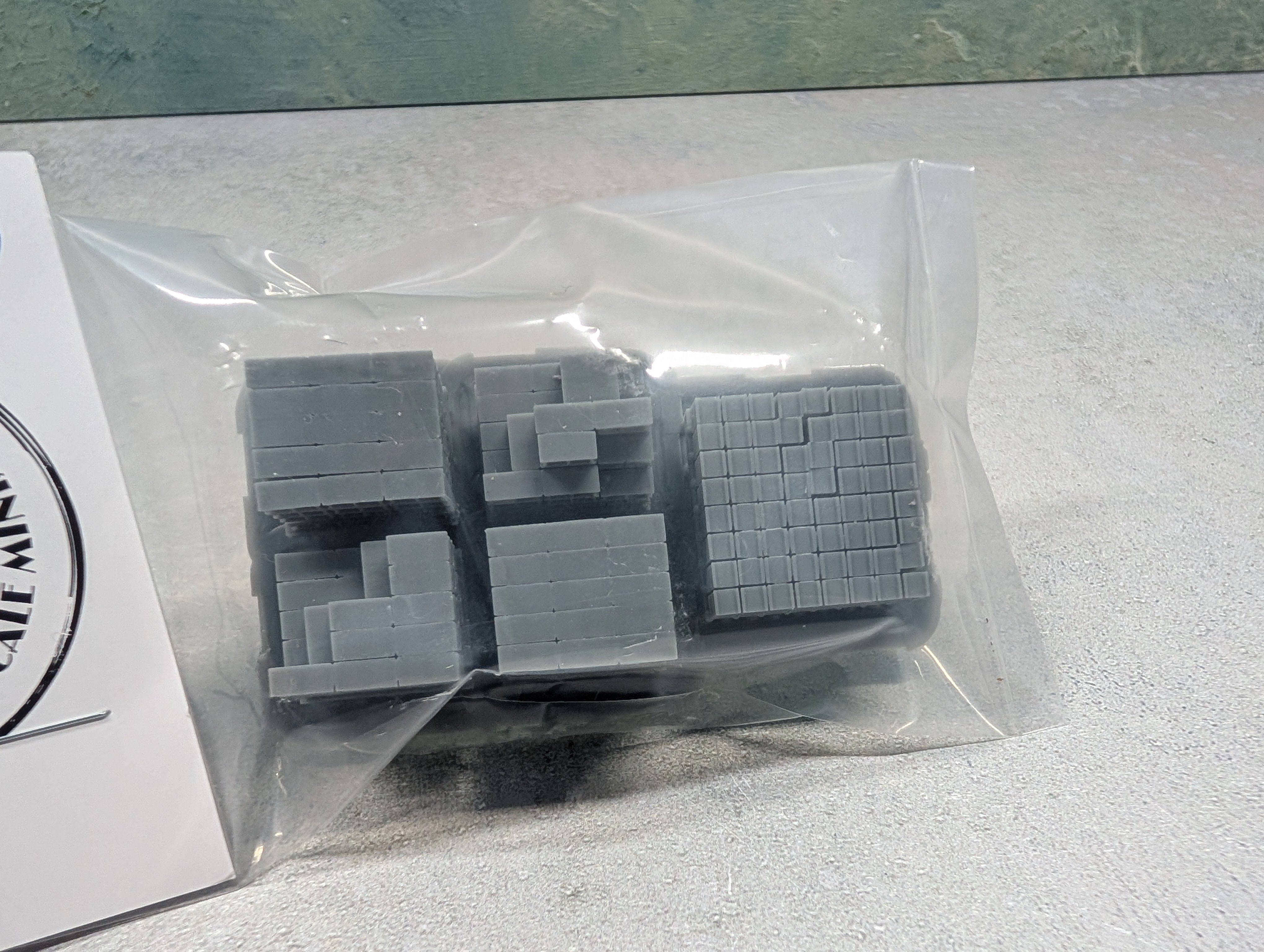Whistle Stop Models HO2211 HO Scale Concrete Block Set, Resin 3D Printed, Highly Detailed