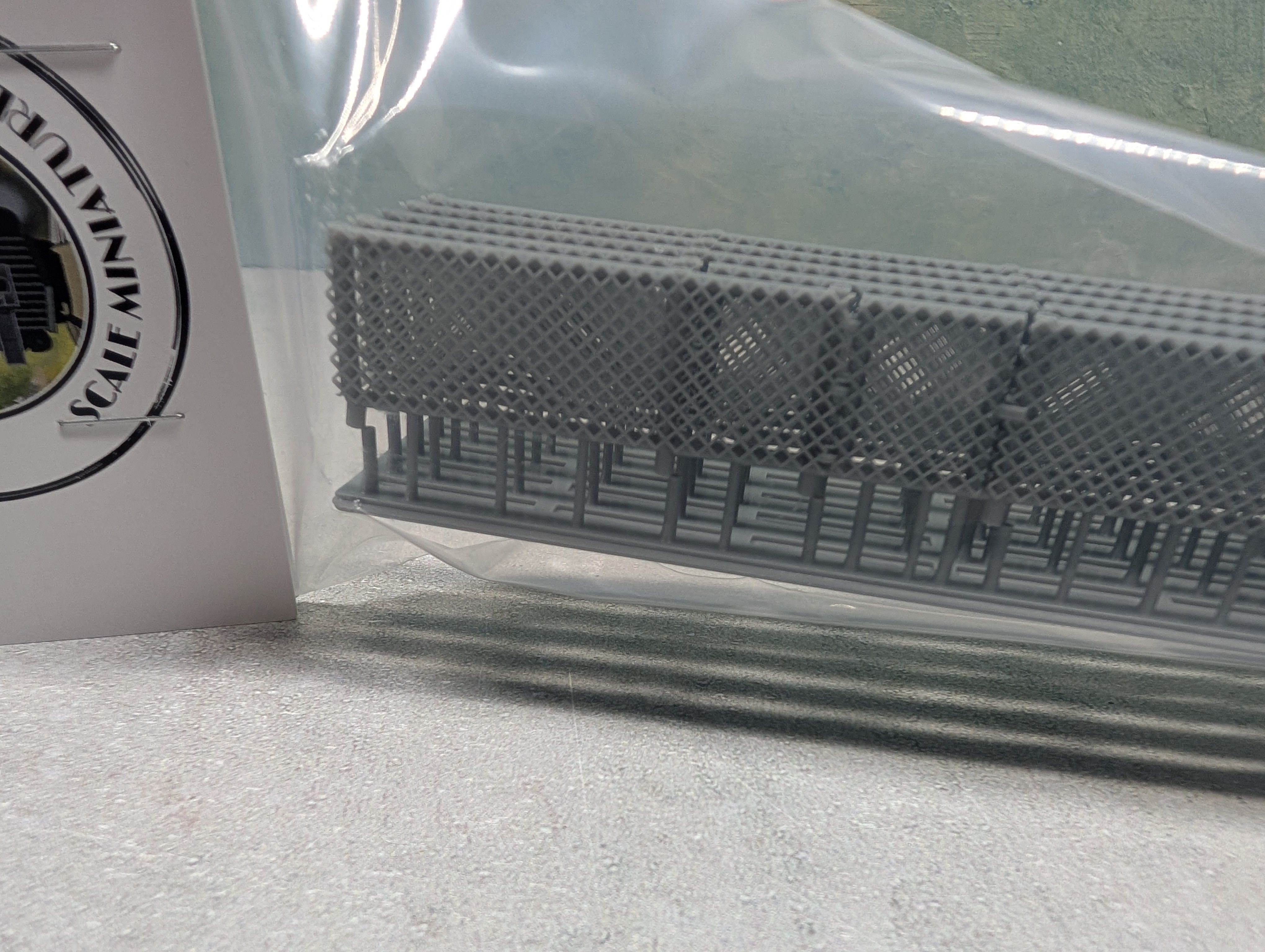 Whistle Stop Models HO2008 HO Scale Residential Chainlink Fence, Resin 3D Printed, Highly Detailed