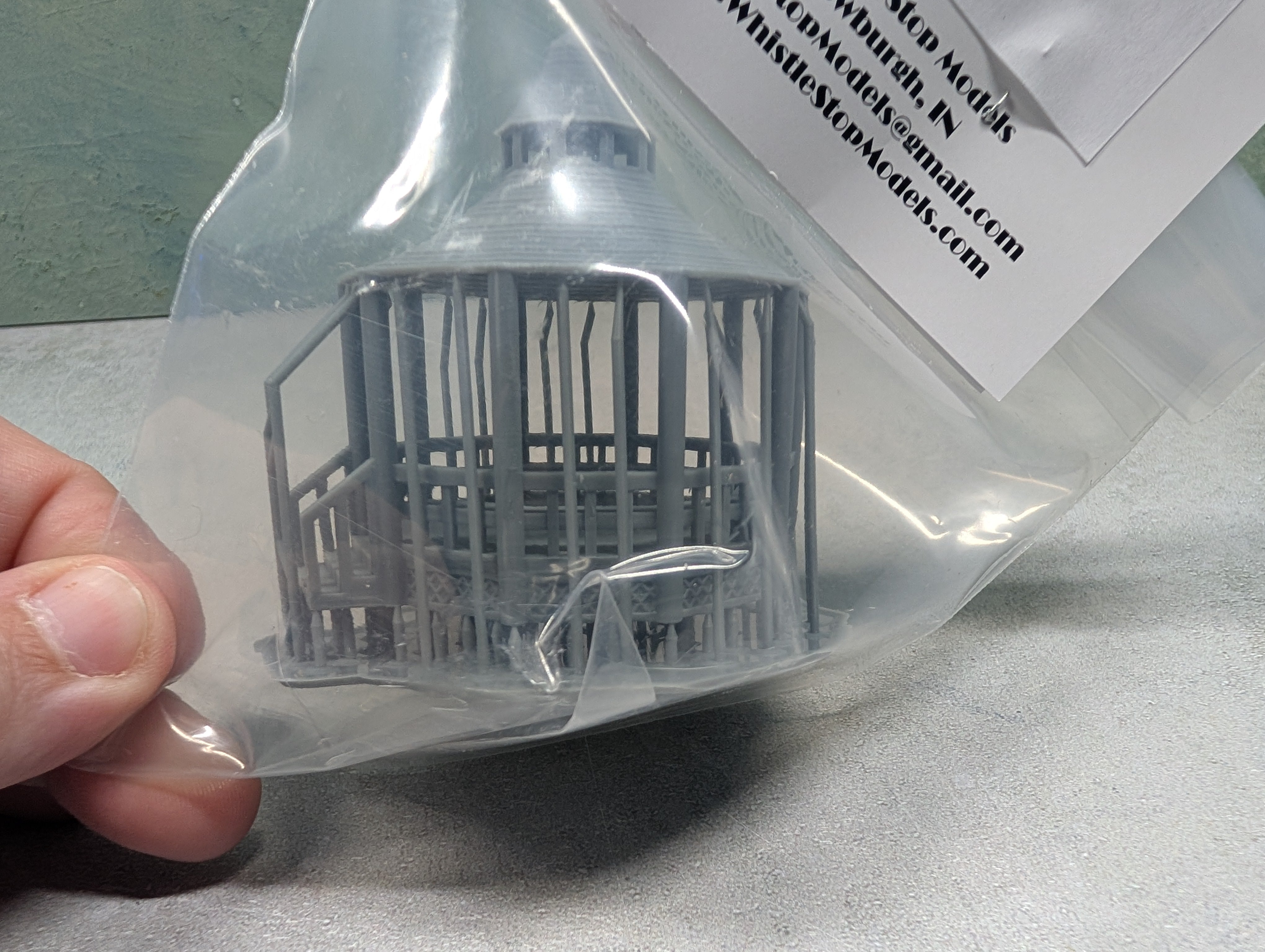 Whistle Stop Models HO6009 HO Scale Gazebo, Resin 3D Printed, Highly Detailed