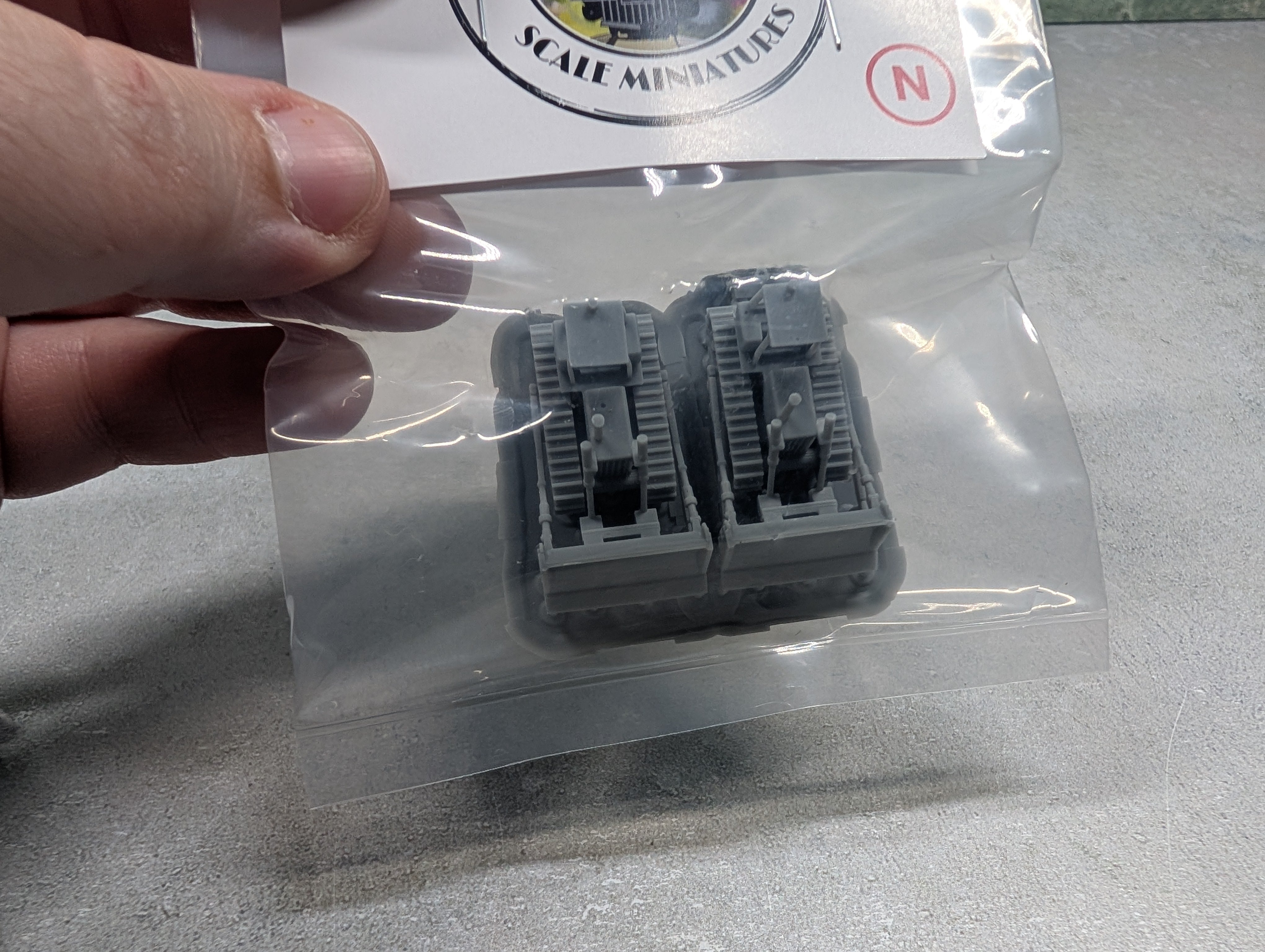 Whistle Stop Models N3000 N Scale Set of Small Dozers, Resin 3D Printed, Highly Detailed