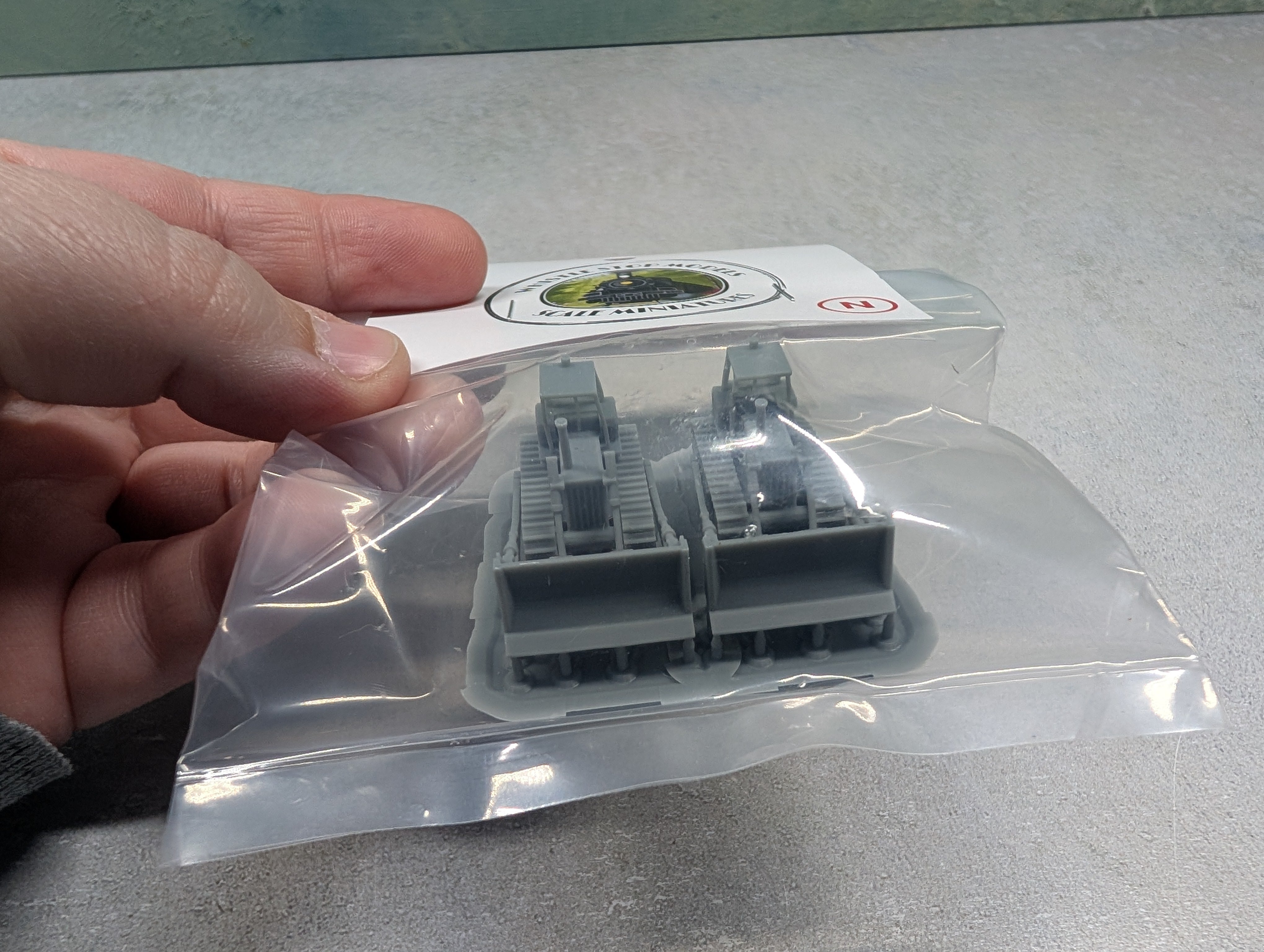 Whistle Stop Models N3000 N Scale Set of Small Dozers, Resin 3D Printed, Highly Detailed