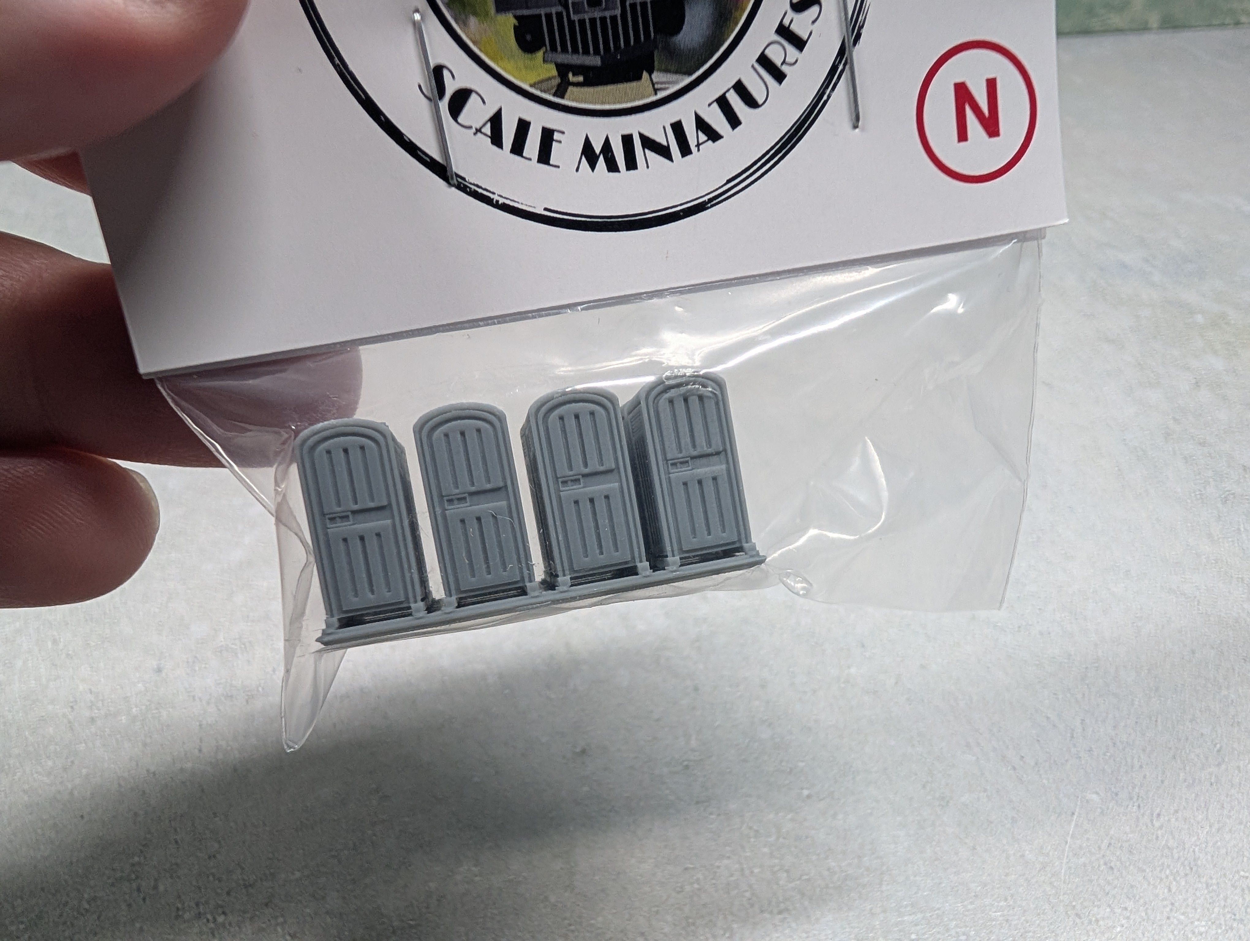 Whistle Stop Models N1005 N Scale Porta Pottys, Resin 3D Printed, Highly Detailed (8 pcs)