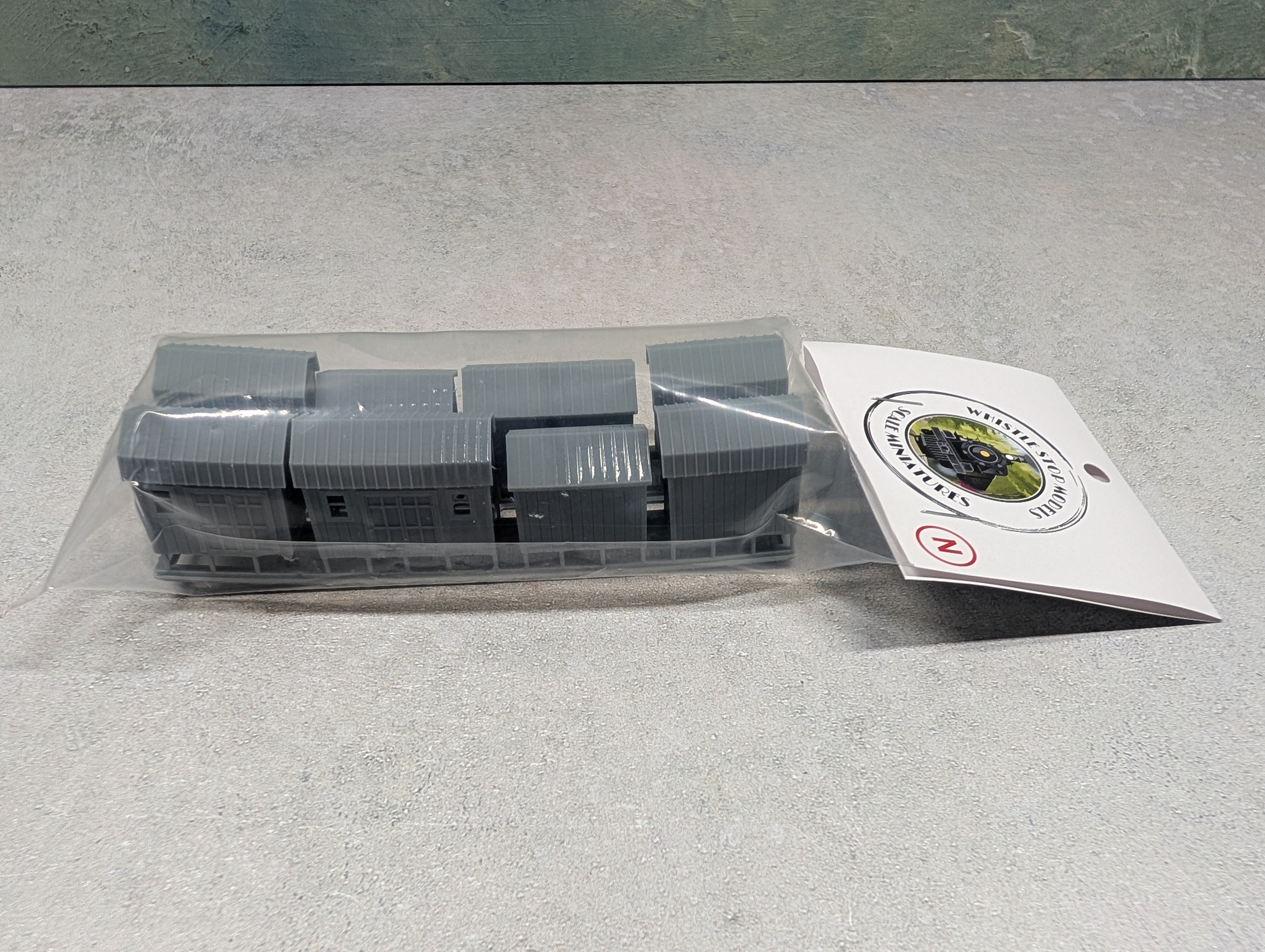 Whistle Stop Models N6000 N Scale Set of Amish Sheds, Resin 3D Printed, Highly Detailed (8 pcs)