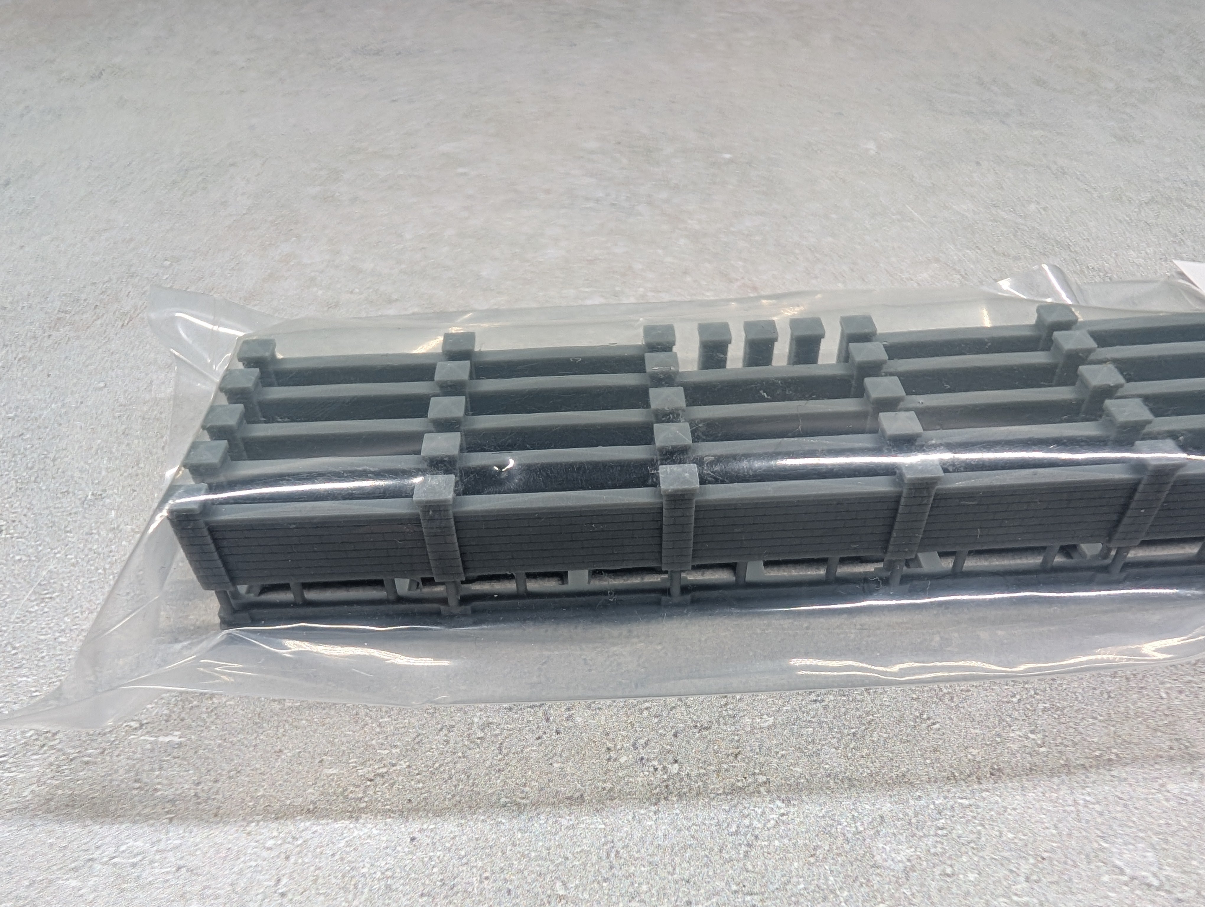 Whistle Stop Models N2000 N Scale Brick Wall Fence, Resin 3D Printed, Highly Detailed