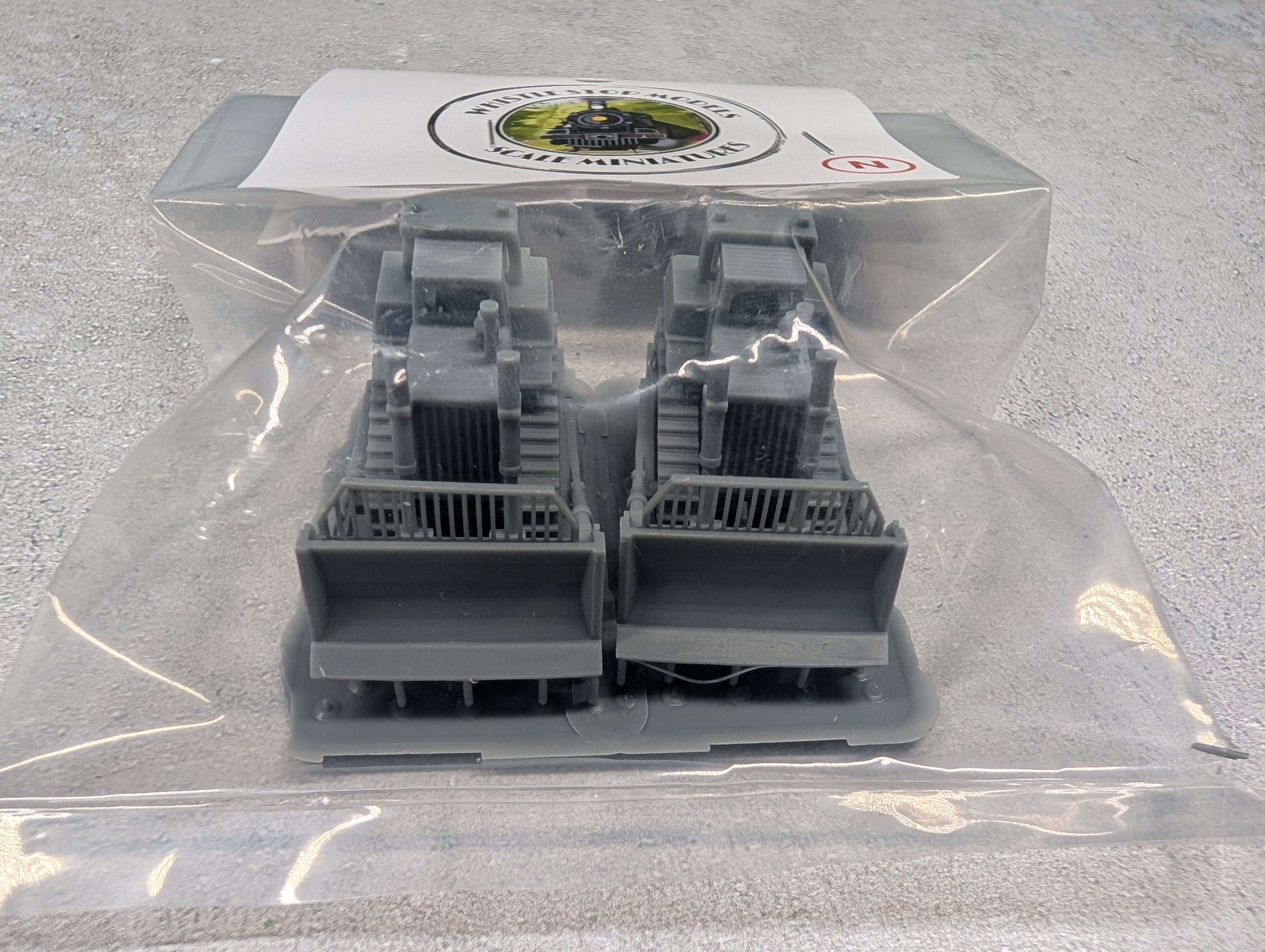 Whistle Stop Models N3001 N Scale Set of Large Dozers, Resin 3D Printed, Highly Detailed (2 pcs)