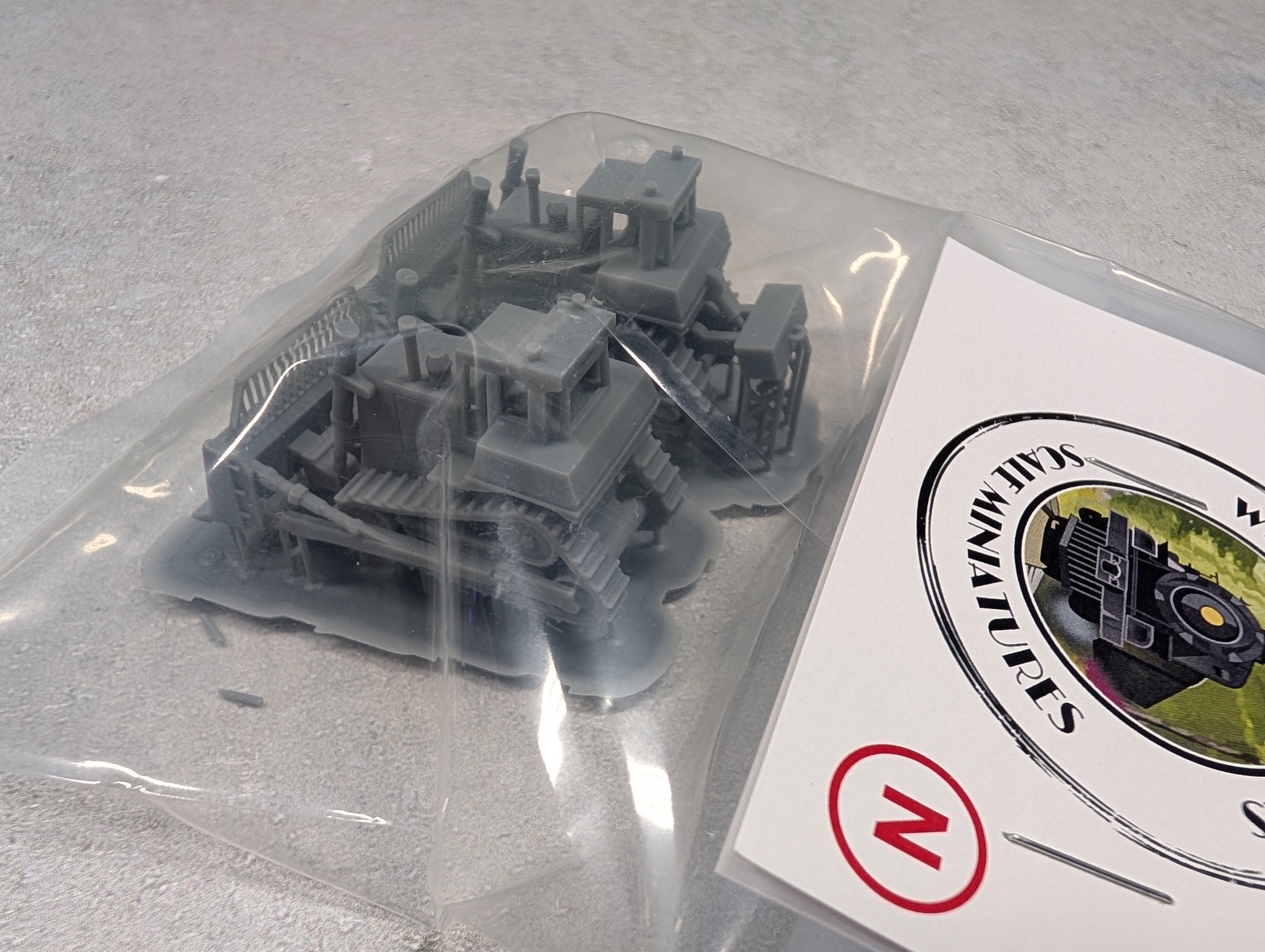 Whistle Stop Models N3001 N Scale Set of Large Dozers, Resin 3D Printed, Highly Detailed (2 pcs)