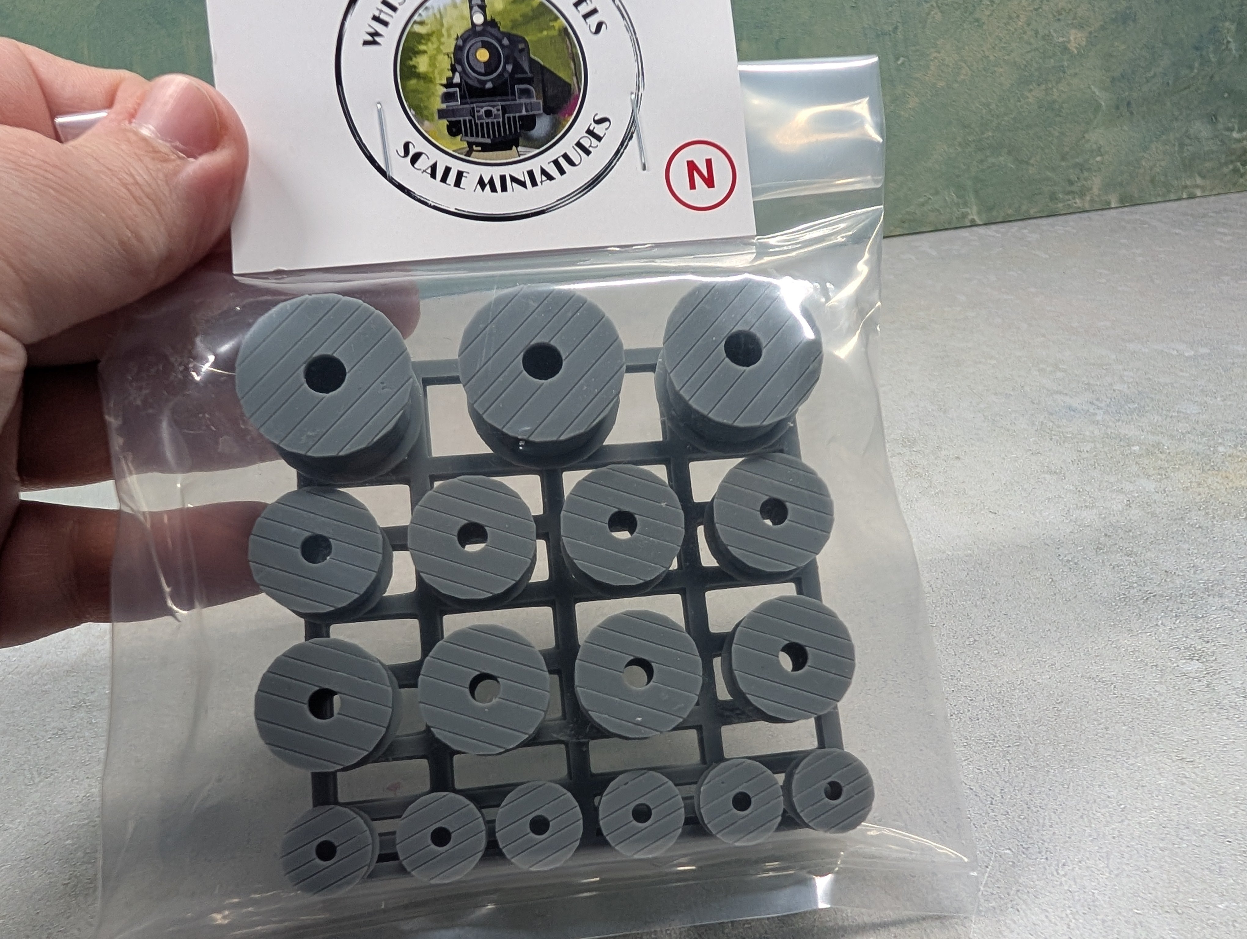 Whistle Stop Models N9018 N Scale Large Cable Spools, Resin 3D Printed, Highly Detailed (17 pcs)