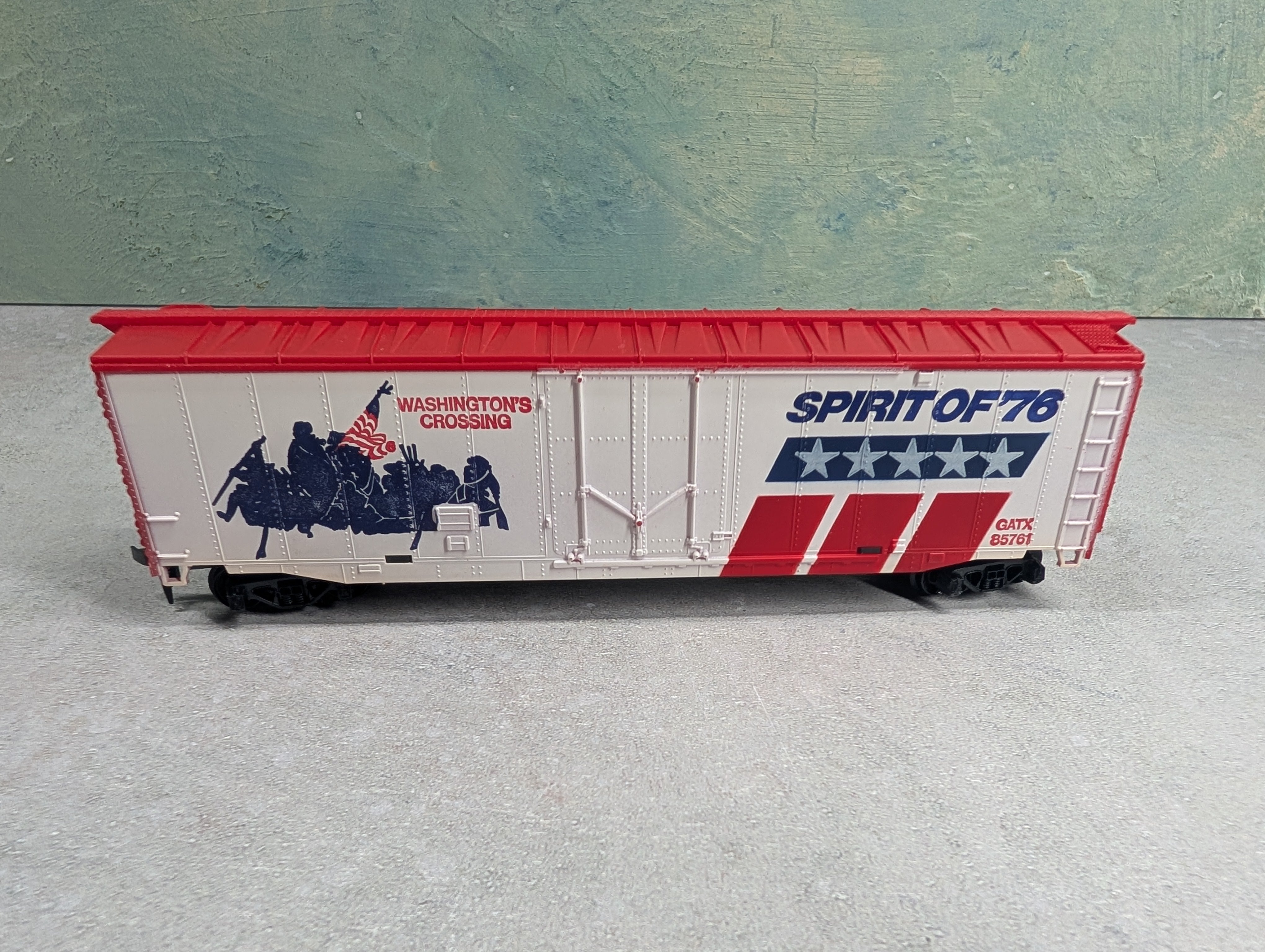 USED Tyco HO Scale 50' Box Car Spirit of '76 GATX #85761 Washington's Crossing