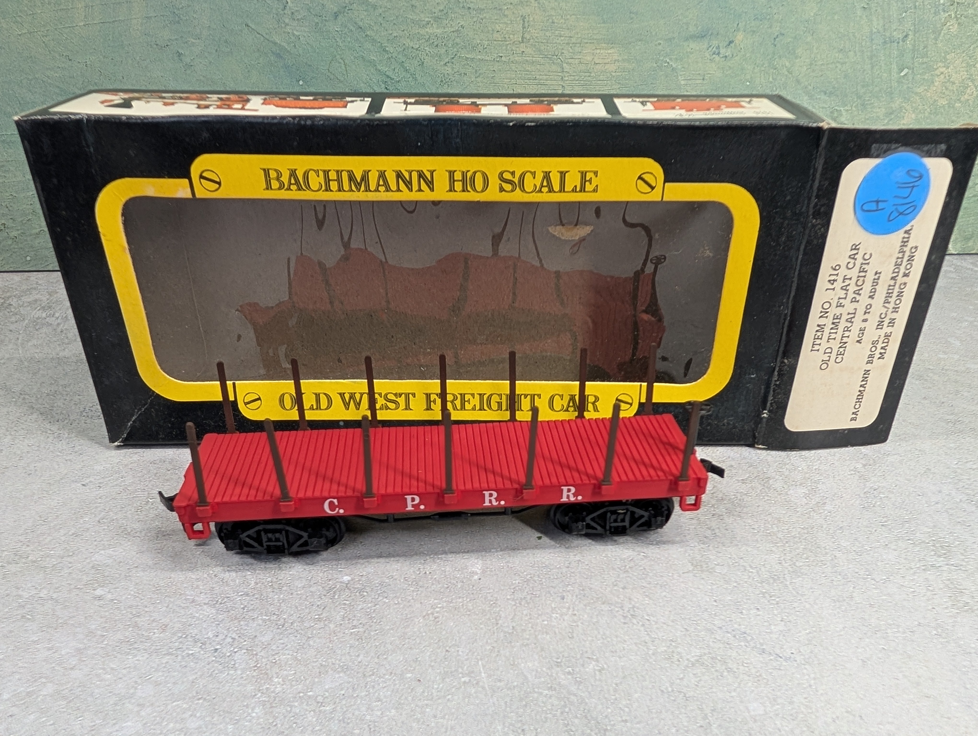 USED Bachmann 1416 HO Scale Old Time Flat Car Central Pacific