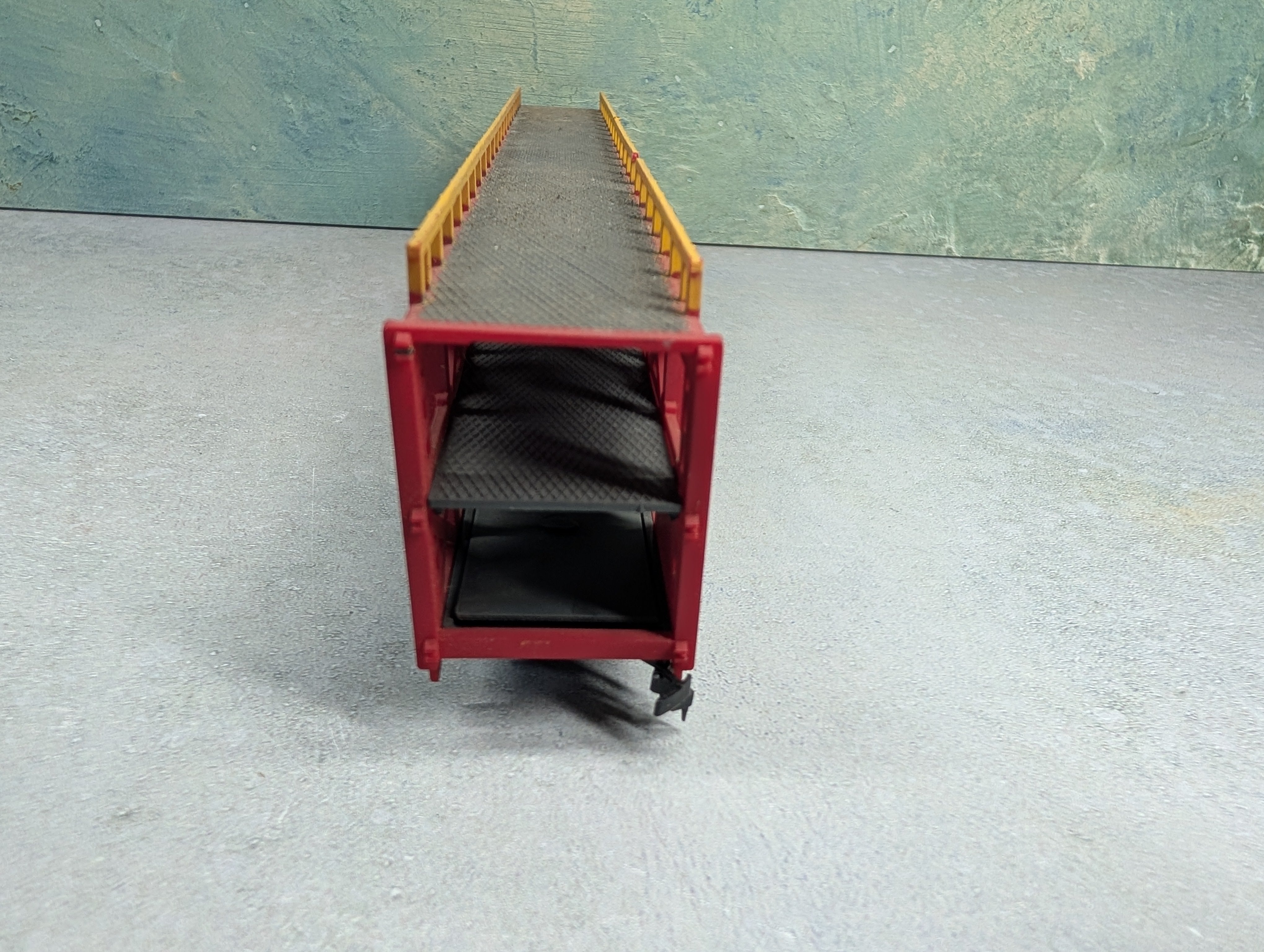 USED Bachmann HO Scale Auto Carrier Santa Fe ATSF #88969 Damaged/Missing Parts