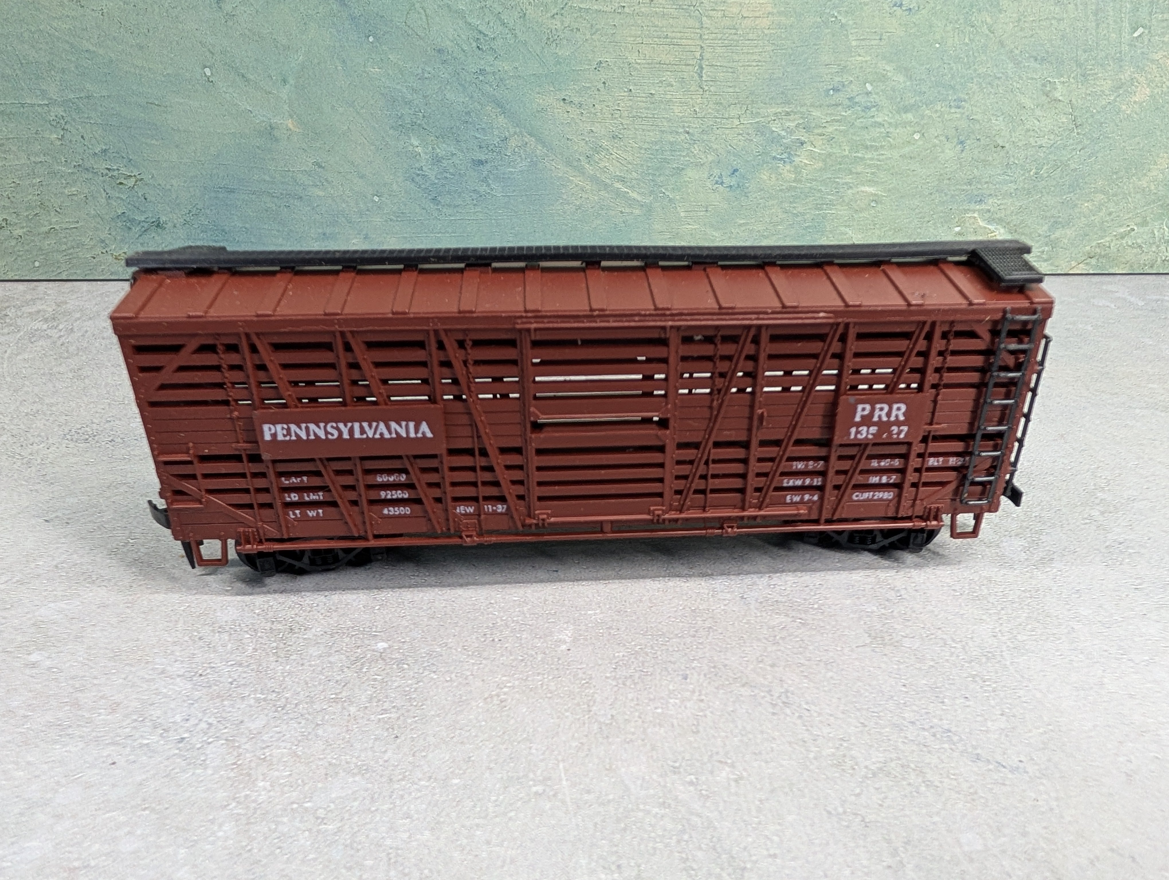 USED Model Power HO Scale 40' Stock Car Pennsylvania