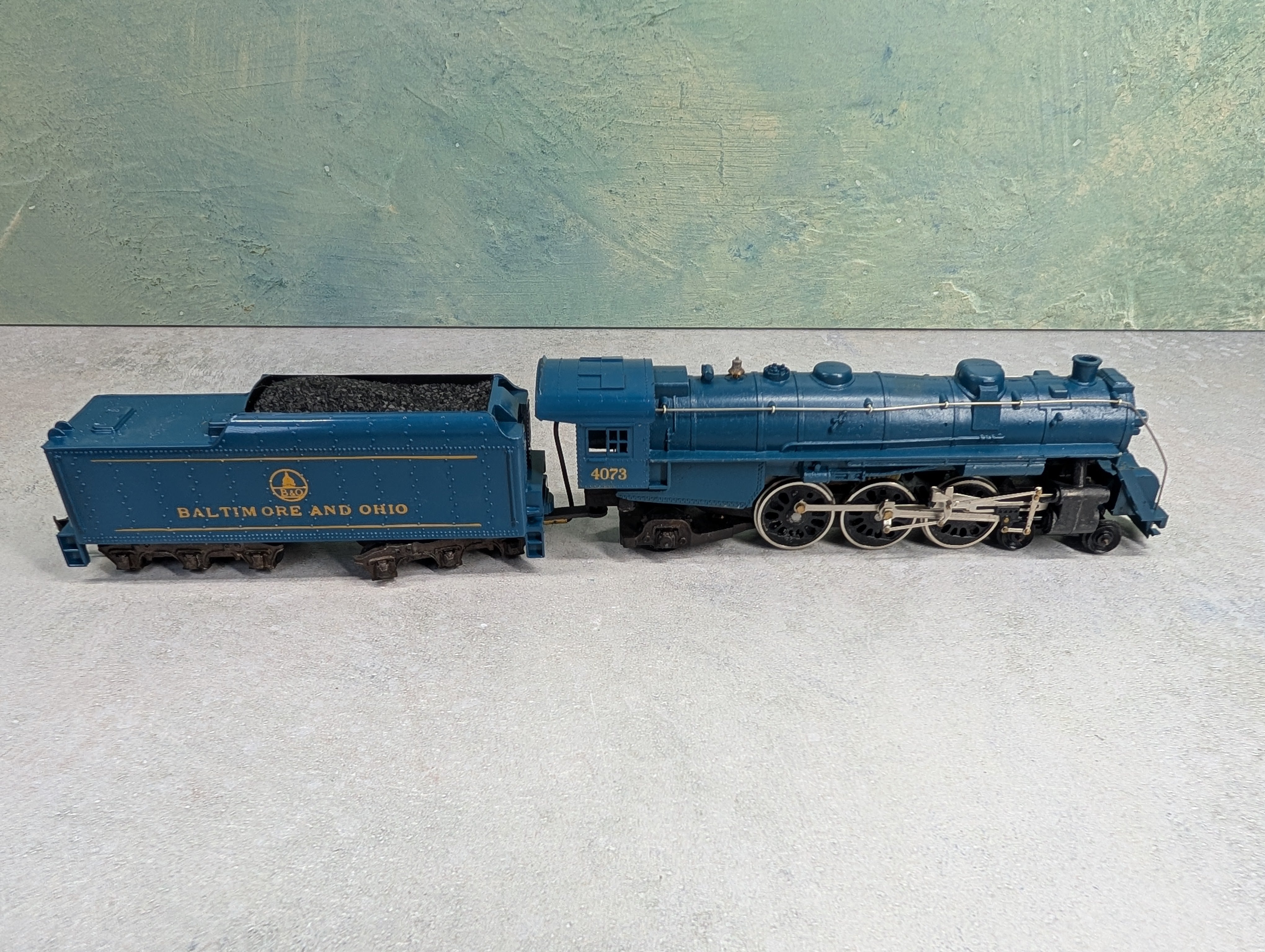 USED Tyco HO Scale Pacific Steam Locomotive Baltimore and Ohio #4073 Parts/Repairs DC