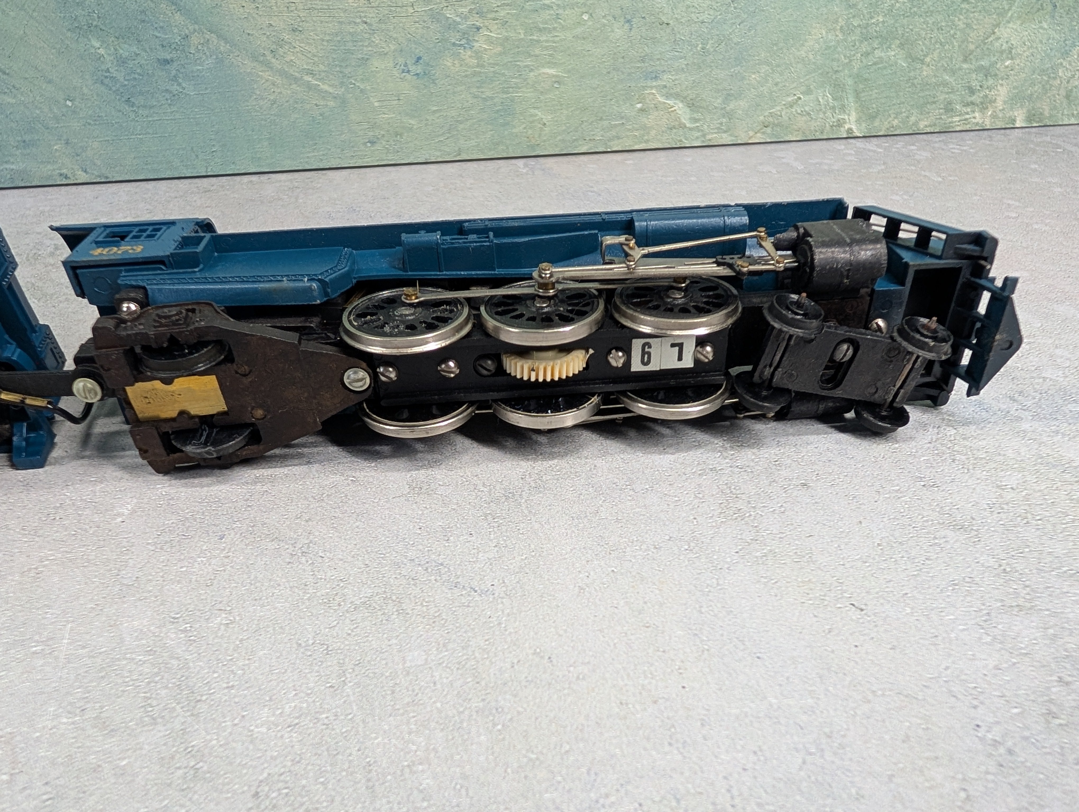 USED Tyco HO Scale Pacific Steam Locomotive Baltimore and Ohio #4073 Parts/Repairs DC