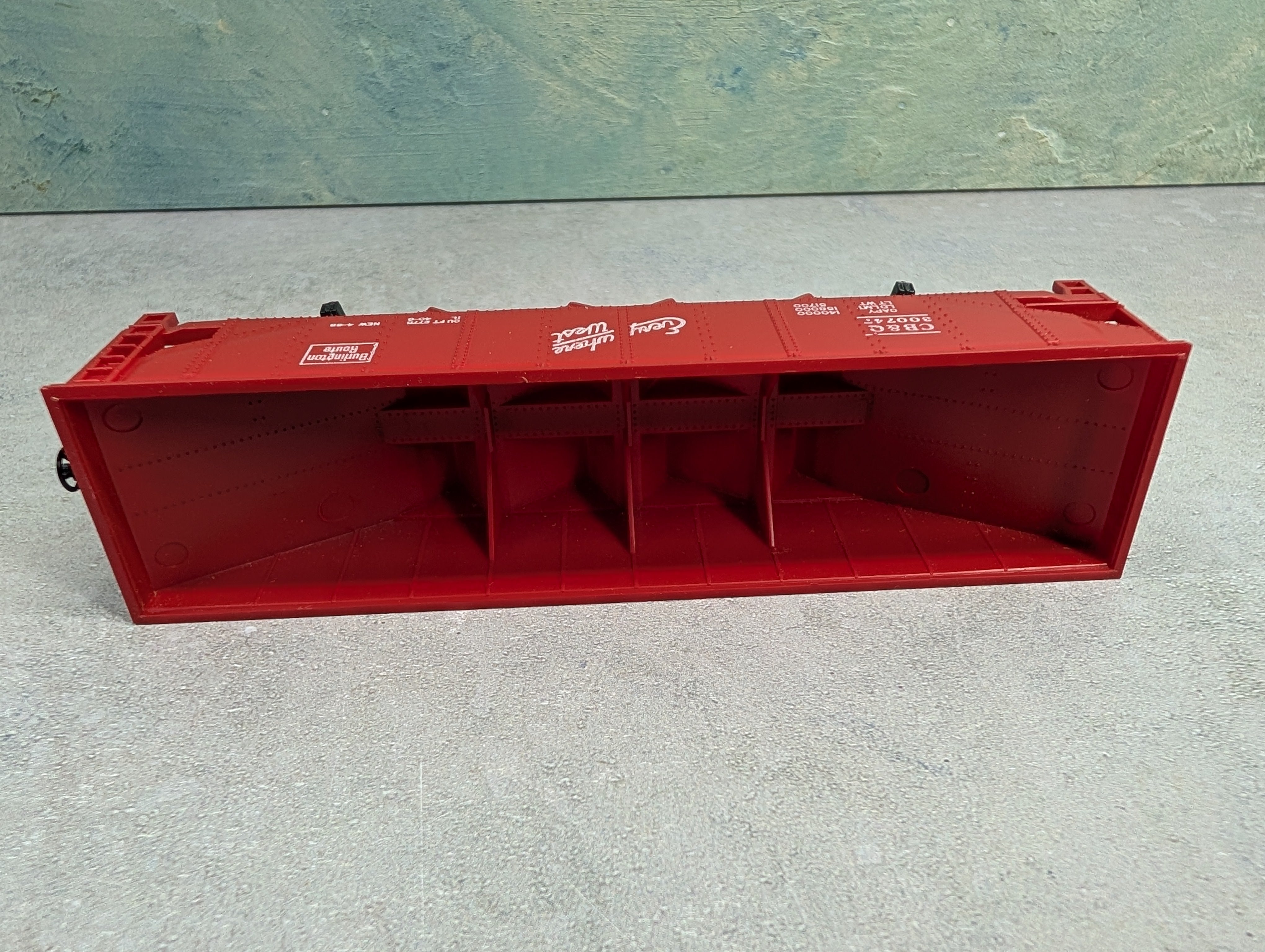 USED Tyco HO Scale Quad Hopper Burlington CB&Q #300747