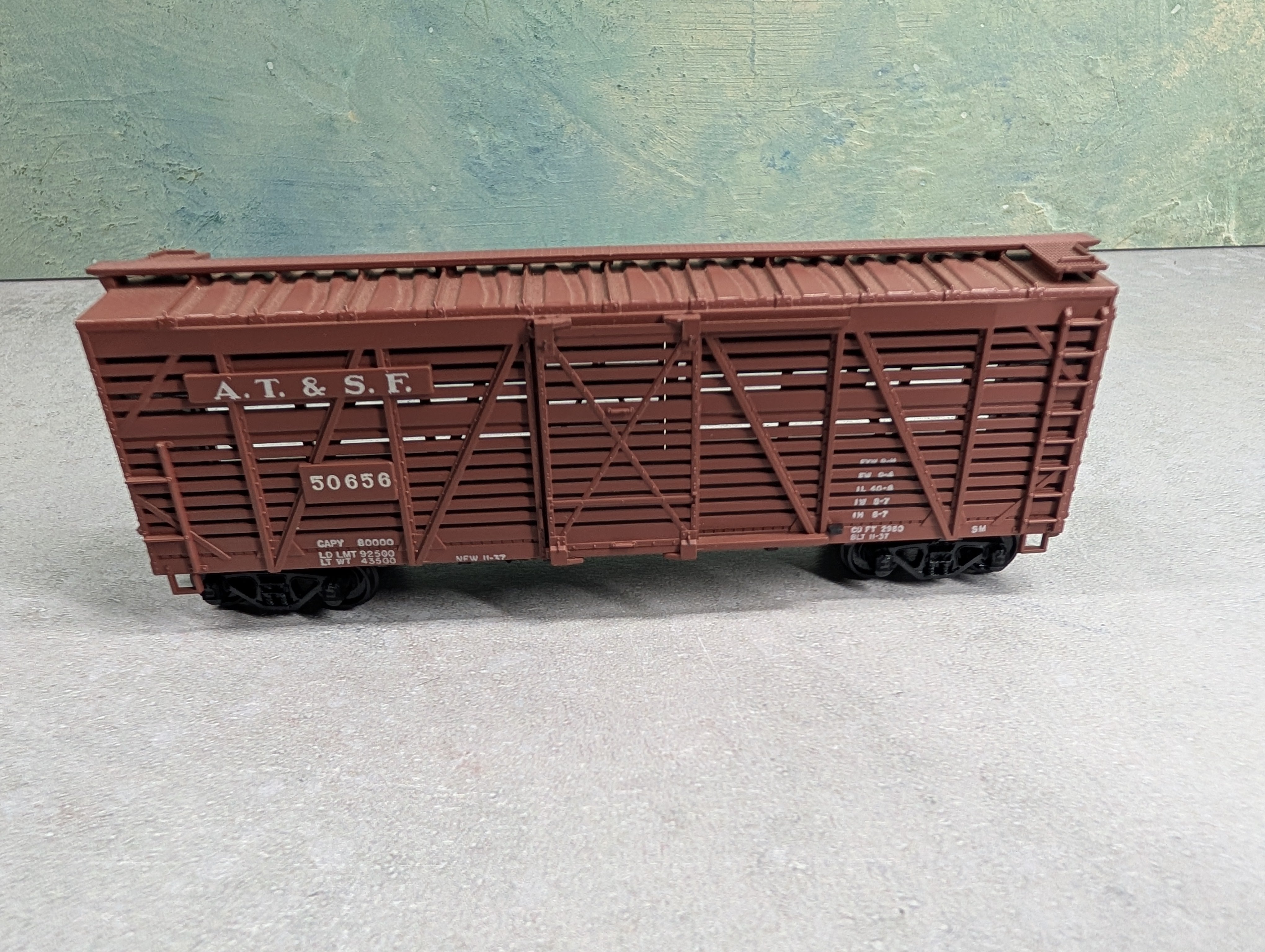 USED Athearn HO Scale Cattle Stock Car Santa Fe ATSF #50656