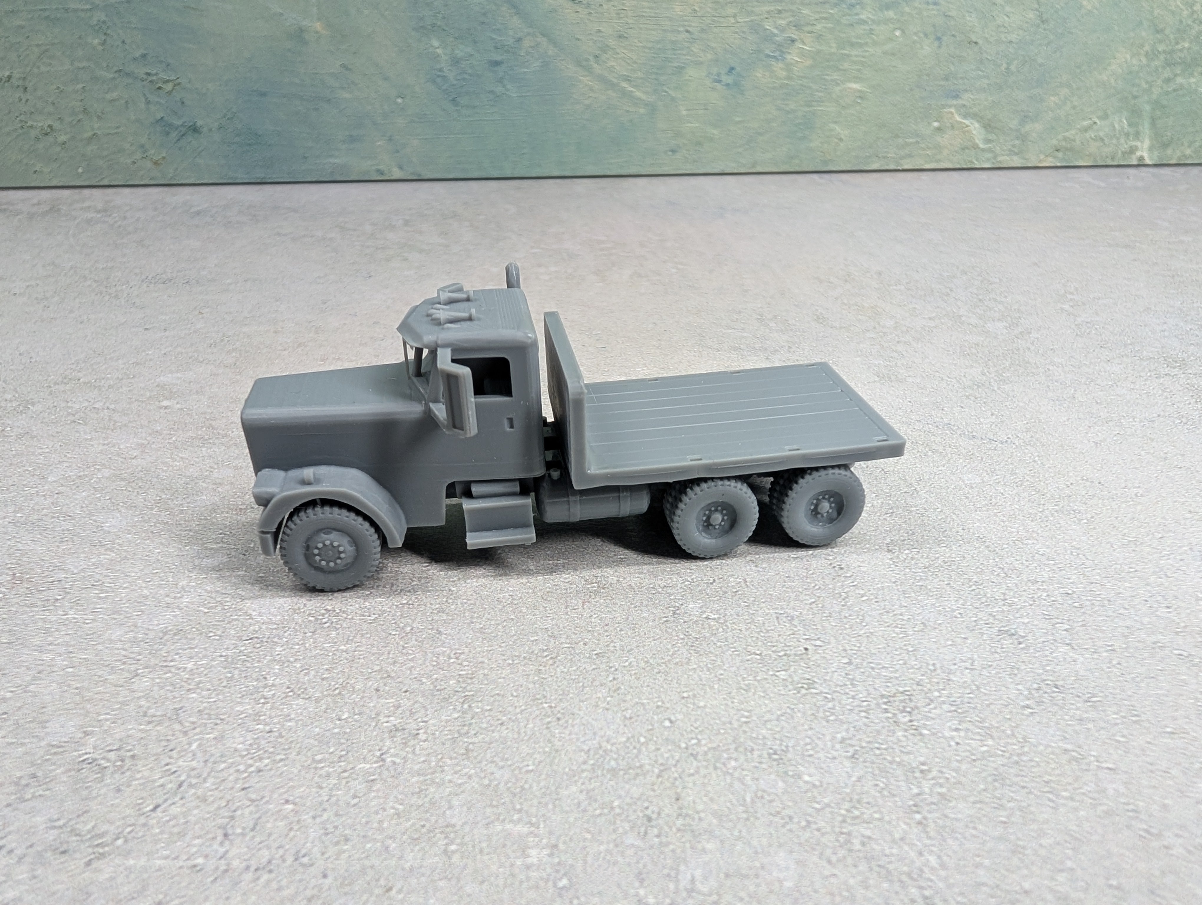 Whistle Stop Models HO3008 HO Scale Flat Bed Truck, Resin 3D Printed, Highly Detailed