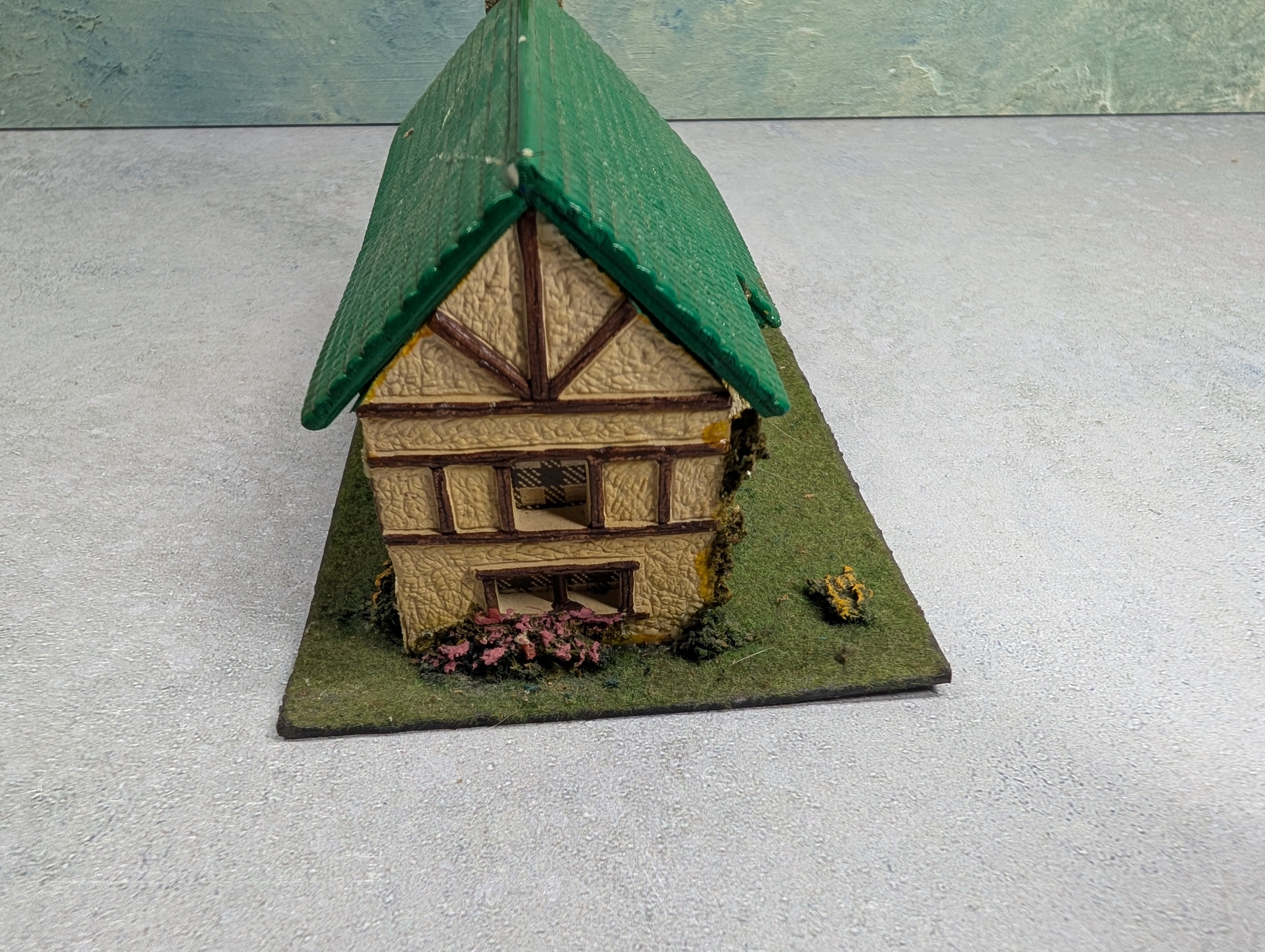USED HO Scale Cottage with Stone Chimney