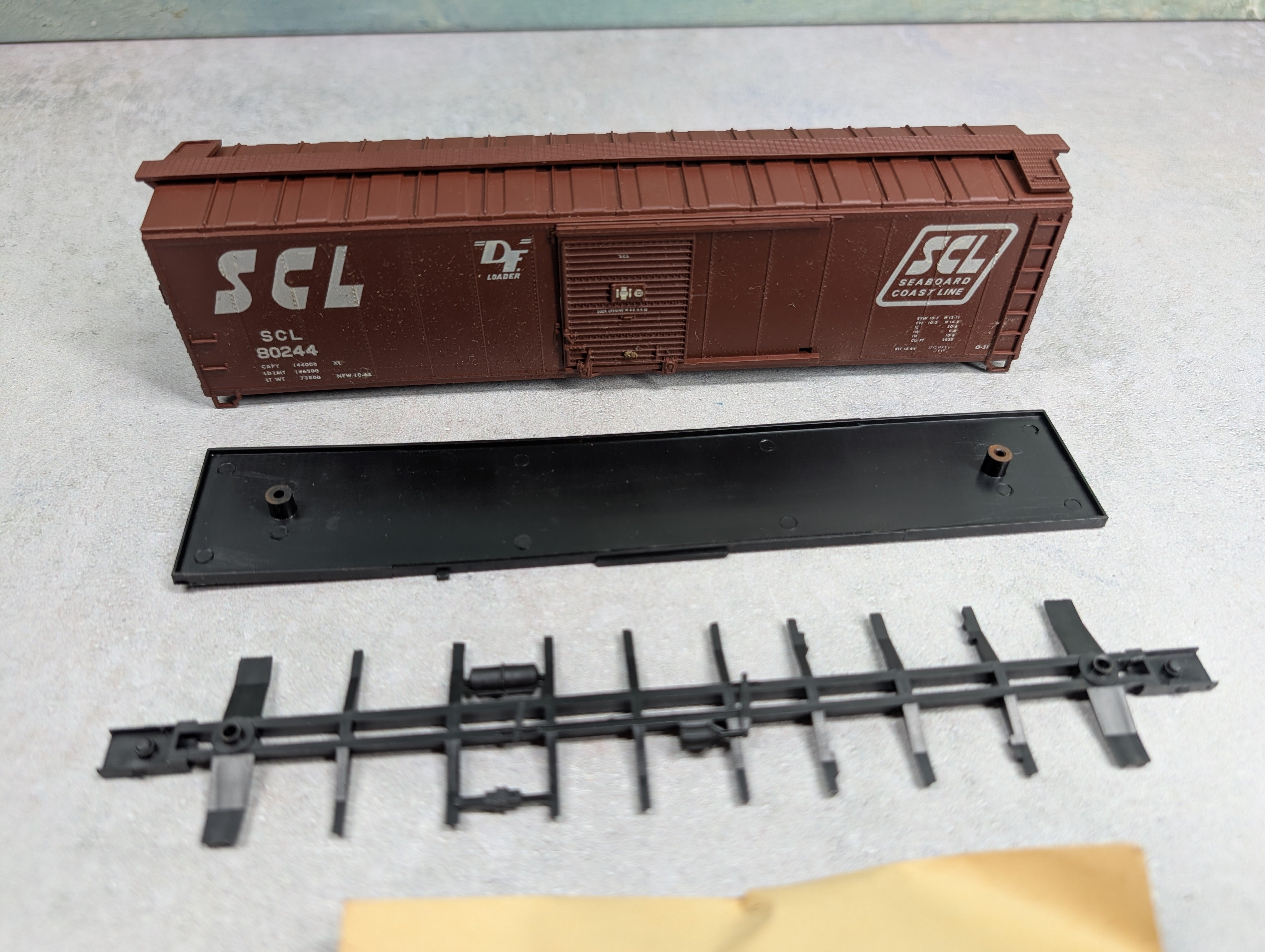USED Athearn HO Scale 50' Box Car Seaboard Coast Line SCL #80244 Decal KIT