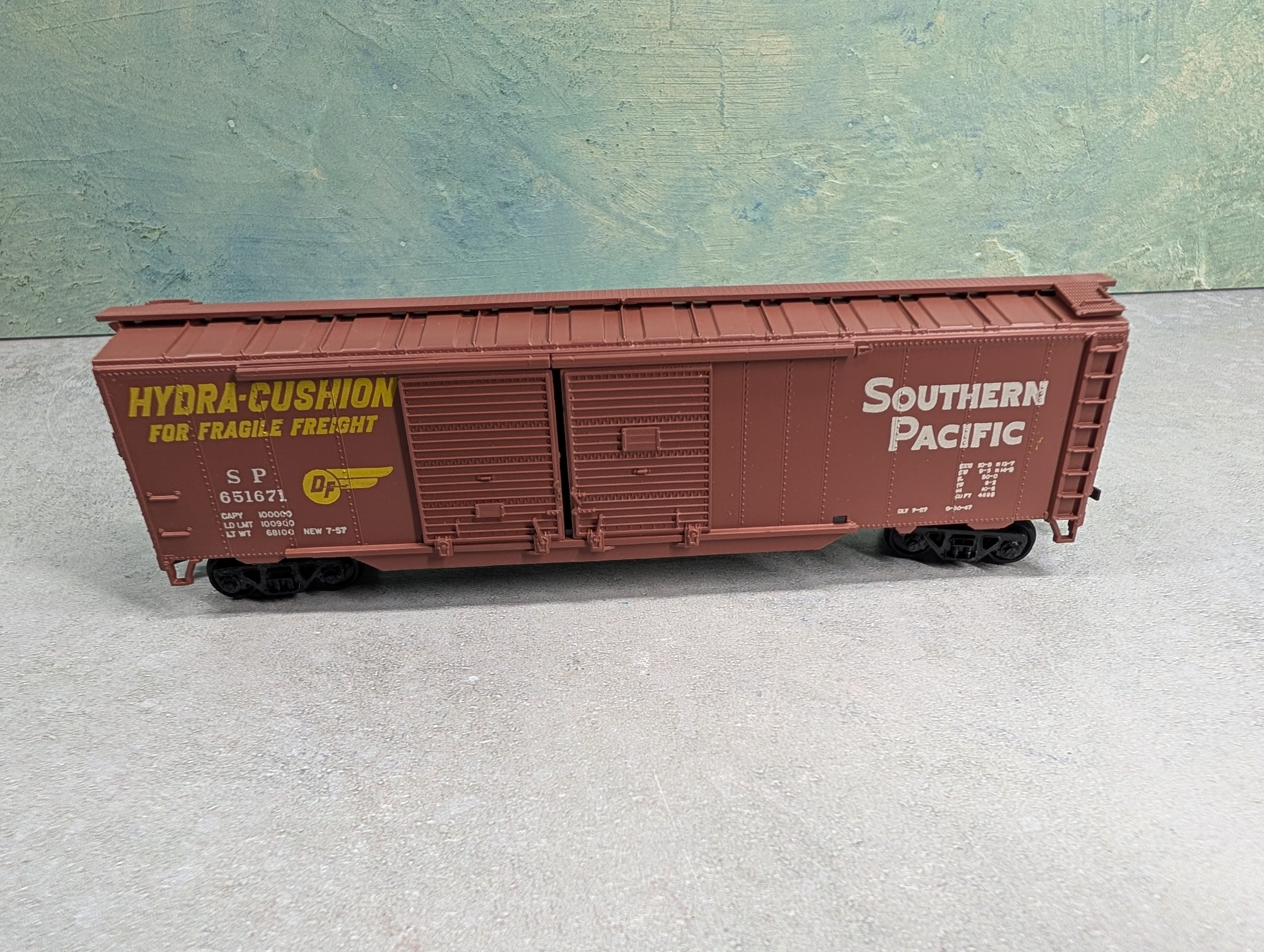 USED Athearn HO Scale 50' DD Box Car Southern Pacific SP #651671