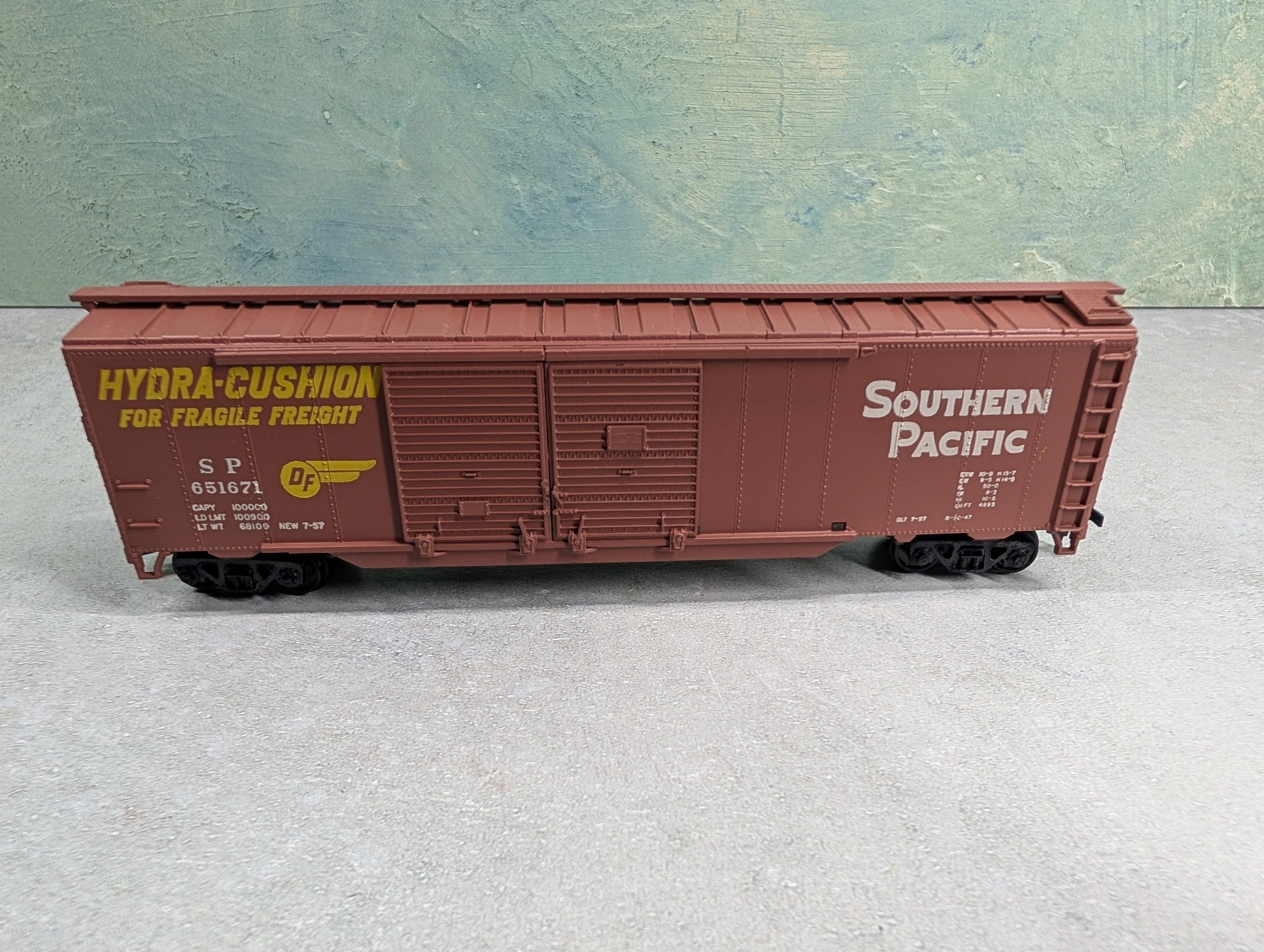 USED Athearn HO Scale 50' DD Box Car Southern Pacific SP #651671