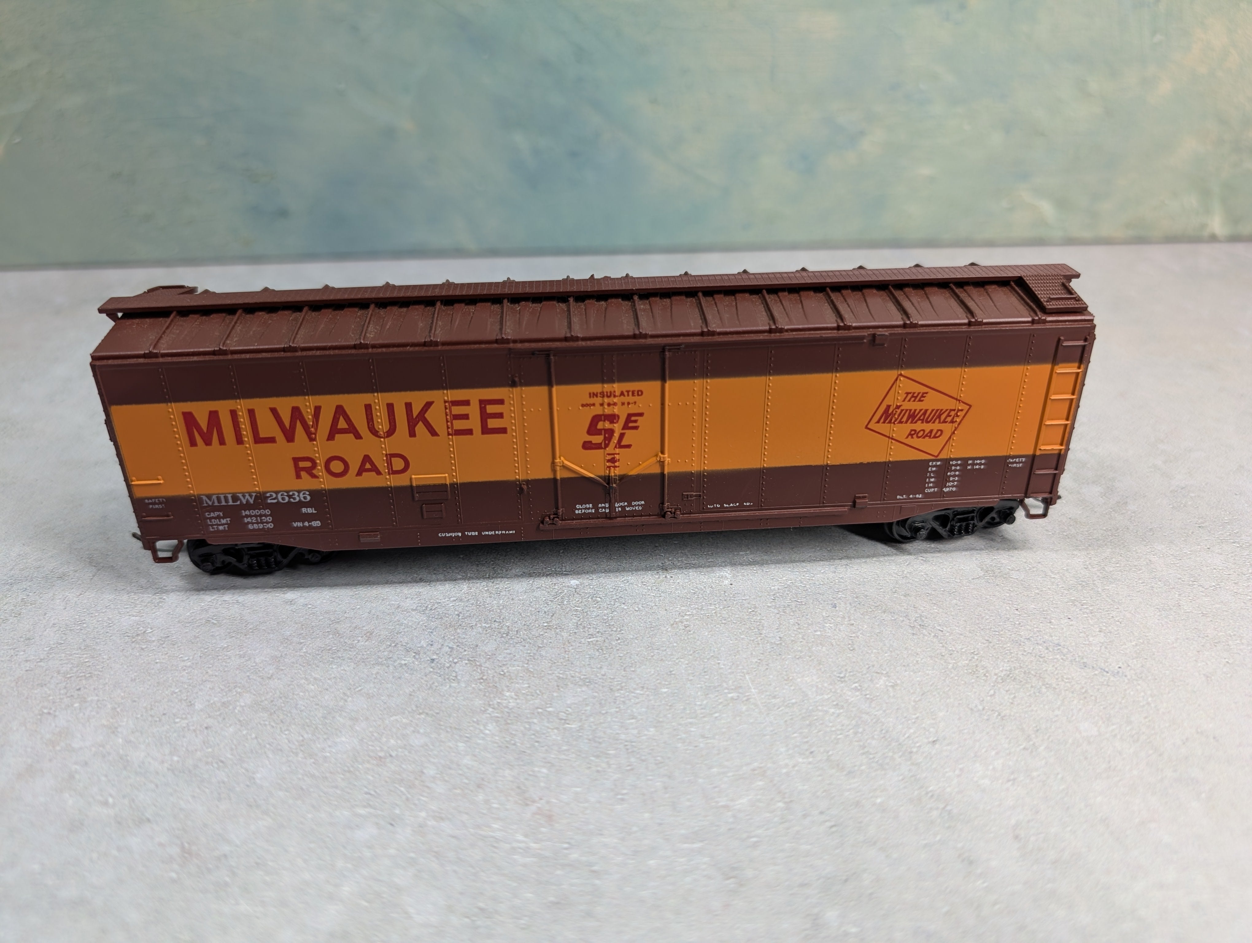 USED Athearn HO Scale 50' Box Car Milwaukee Road MILW #2636