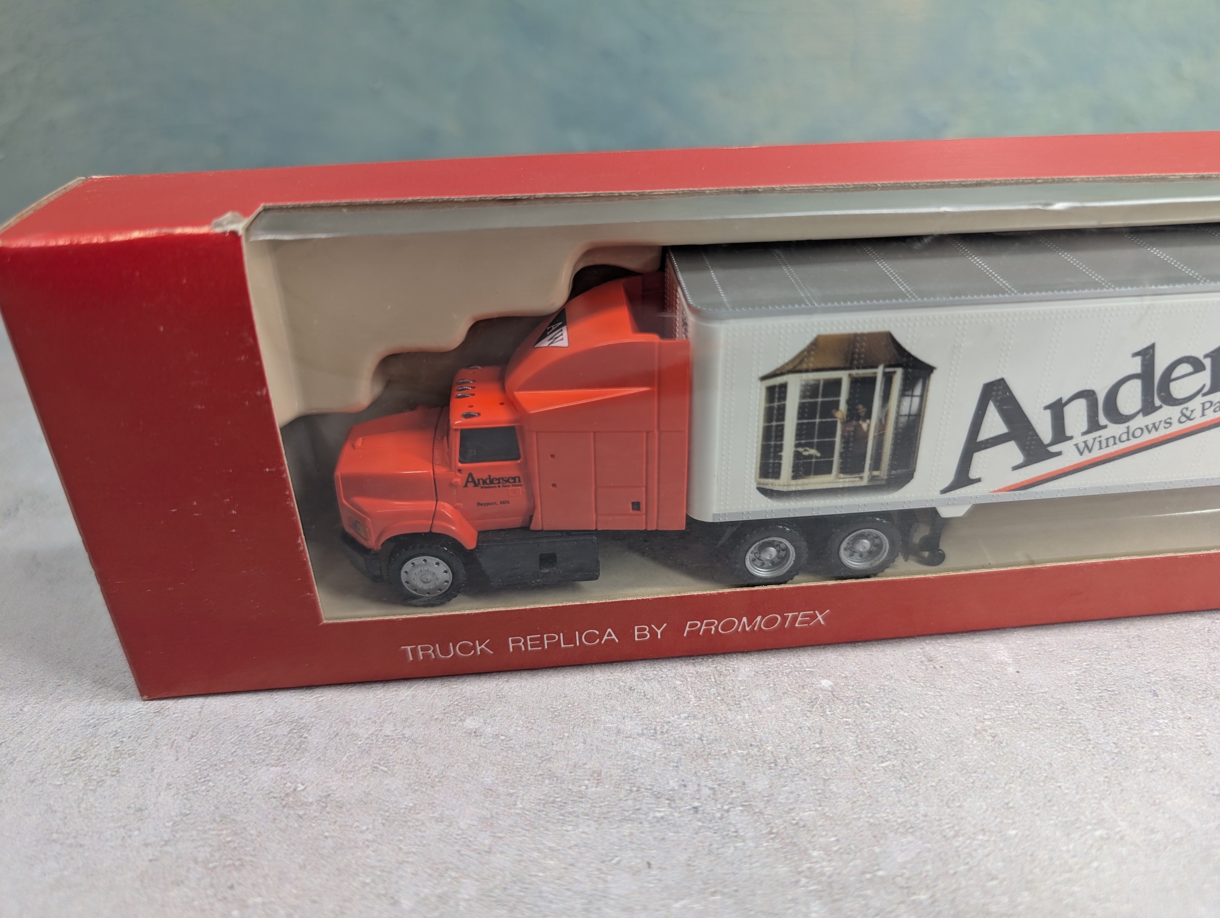 USED Herpa 6177 HO Scale Anderson Windows Tractor Trailer Truck with Trailer