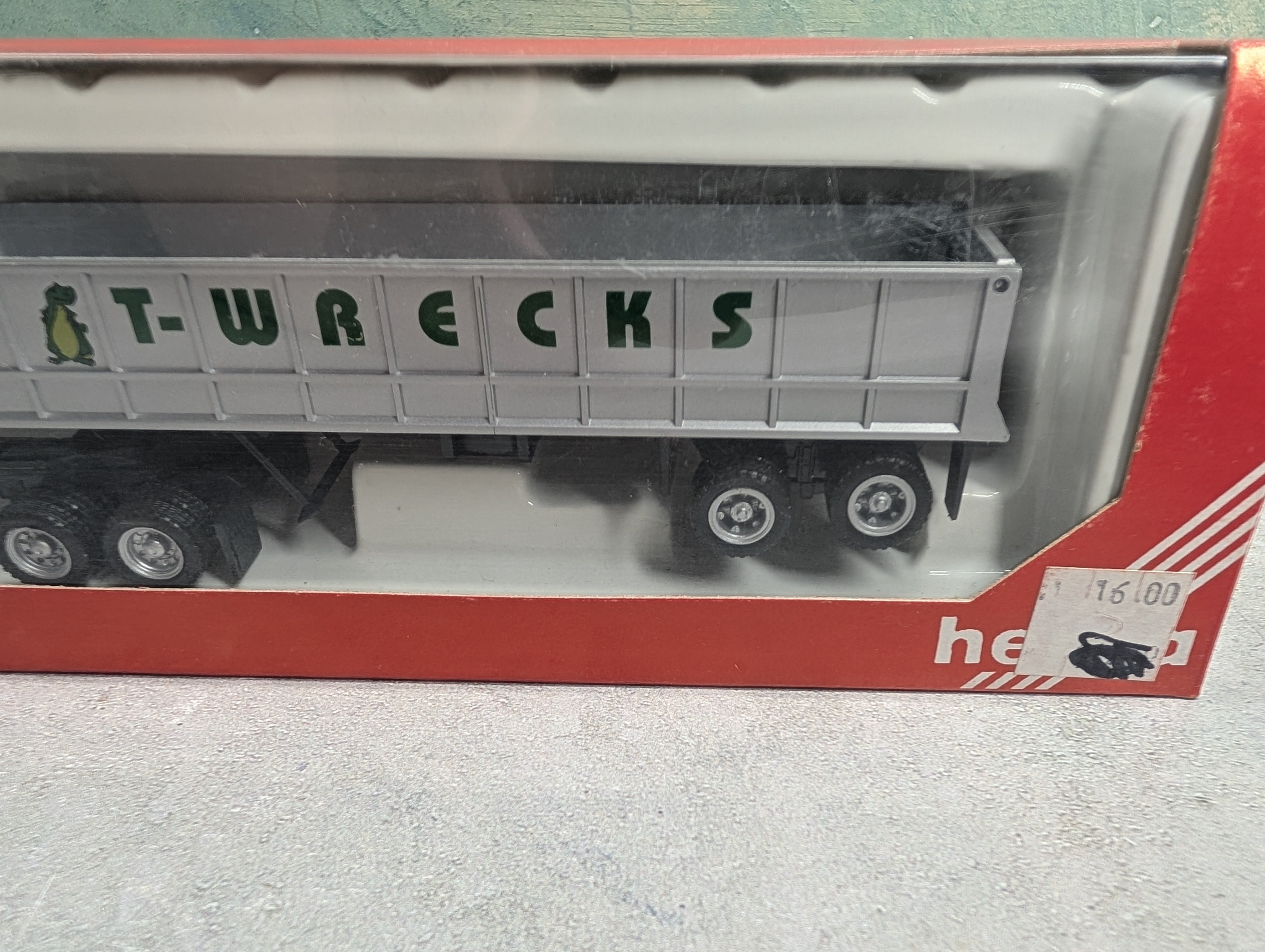 USED Herpa 6178 HO Scale T-Werks Demolition Tractor Trailer Truck with Dump Trailer