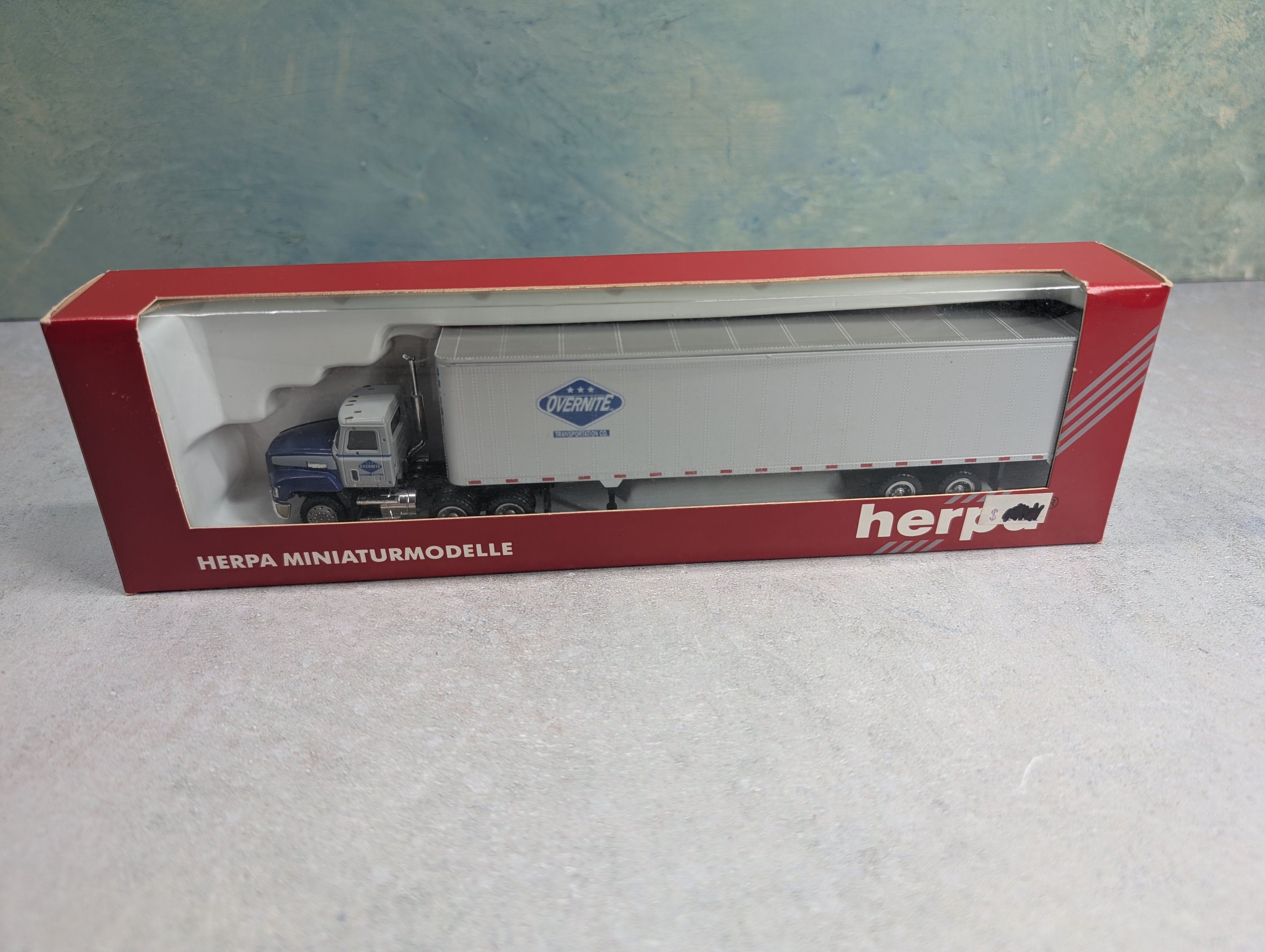 USED Herpa 6179 HO Scale Overnite Transportation Tractor Trailer Truck and Trailer