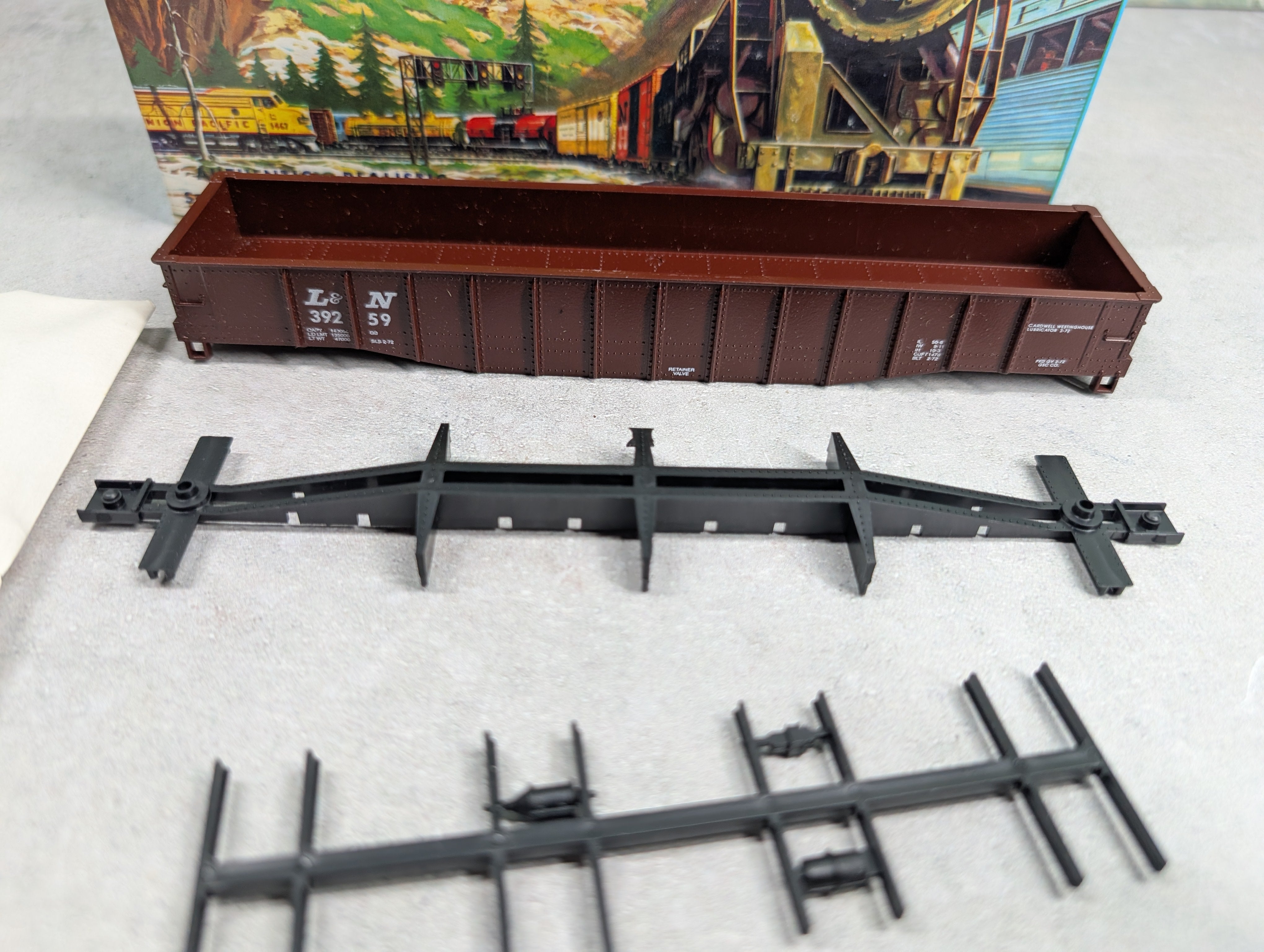 USED Athearn #1911-1 HO Scale 50' Open Gondola Louisville & Nashville L&N #39259 Bev-Bel KIT