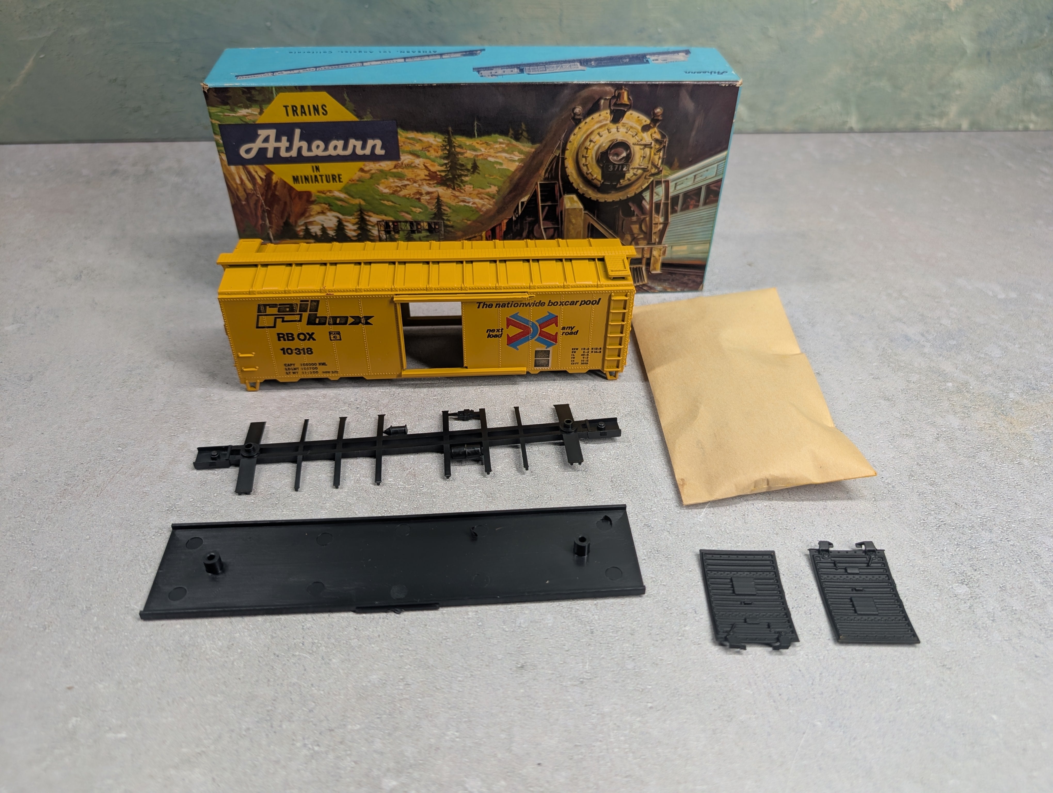 USED Athearn 506 HO Scale 40' Box Car Railbox RBOX #10318 L&S Hobby KIT