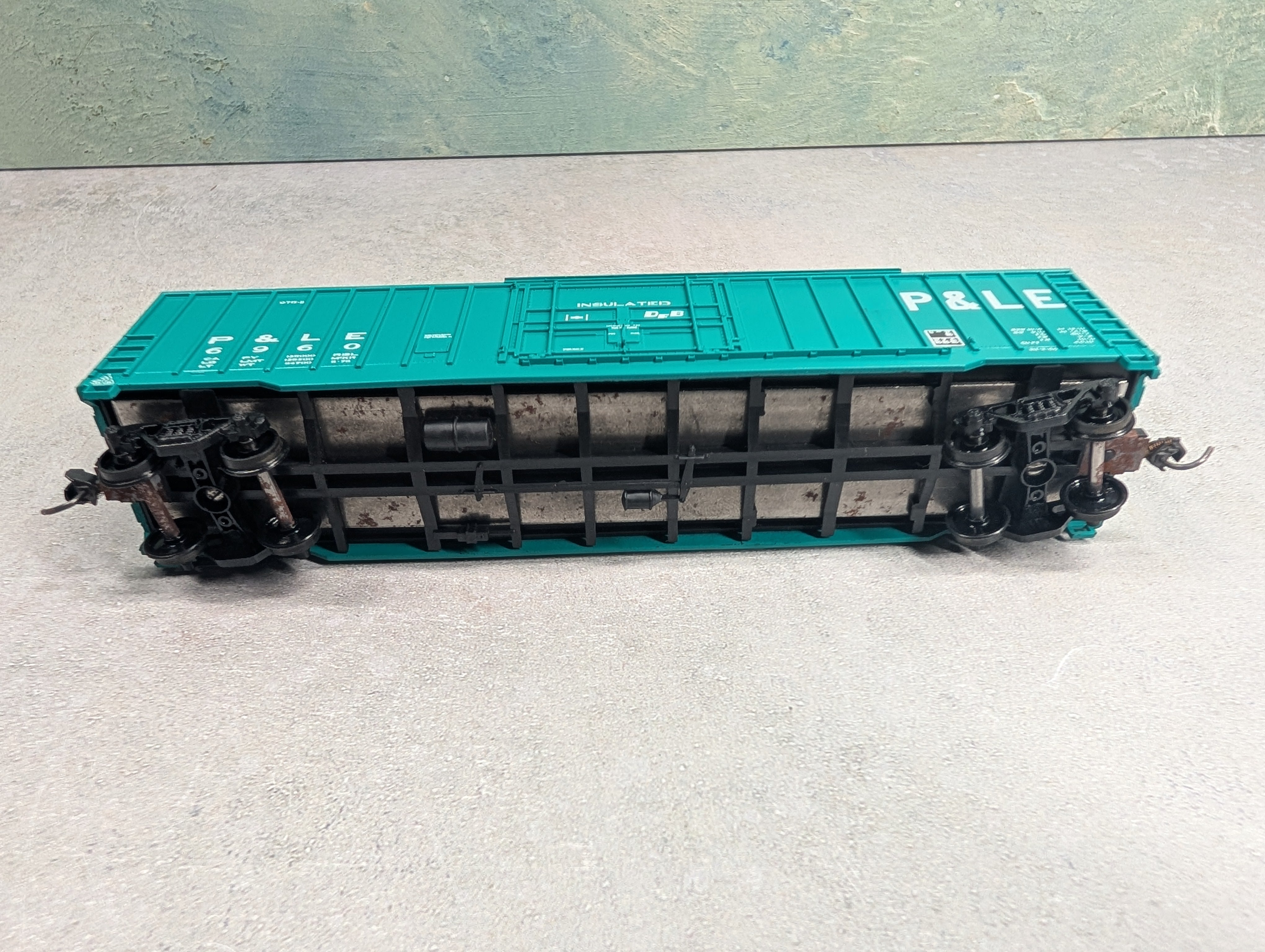 USED Athearn #157 HO Scale 50' OB Box Car Pittsburgh & Lake Erie P&LE #6960 Rail Runner