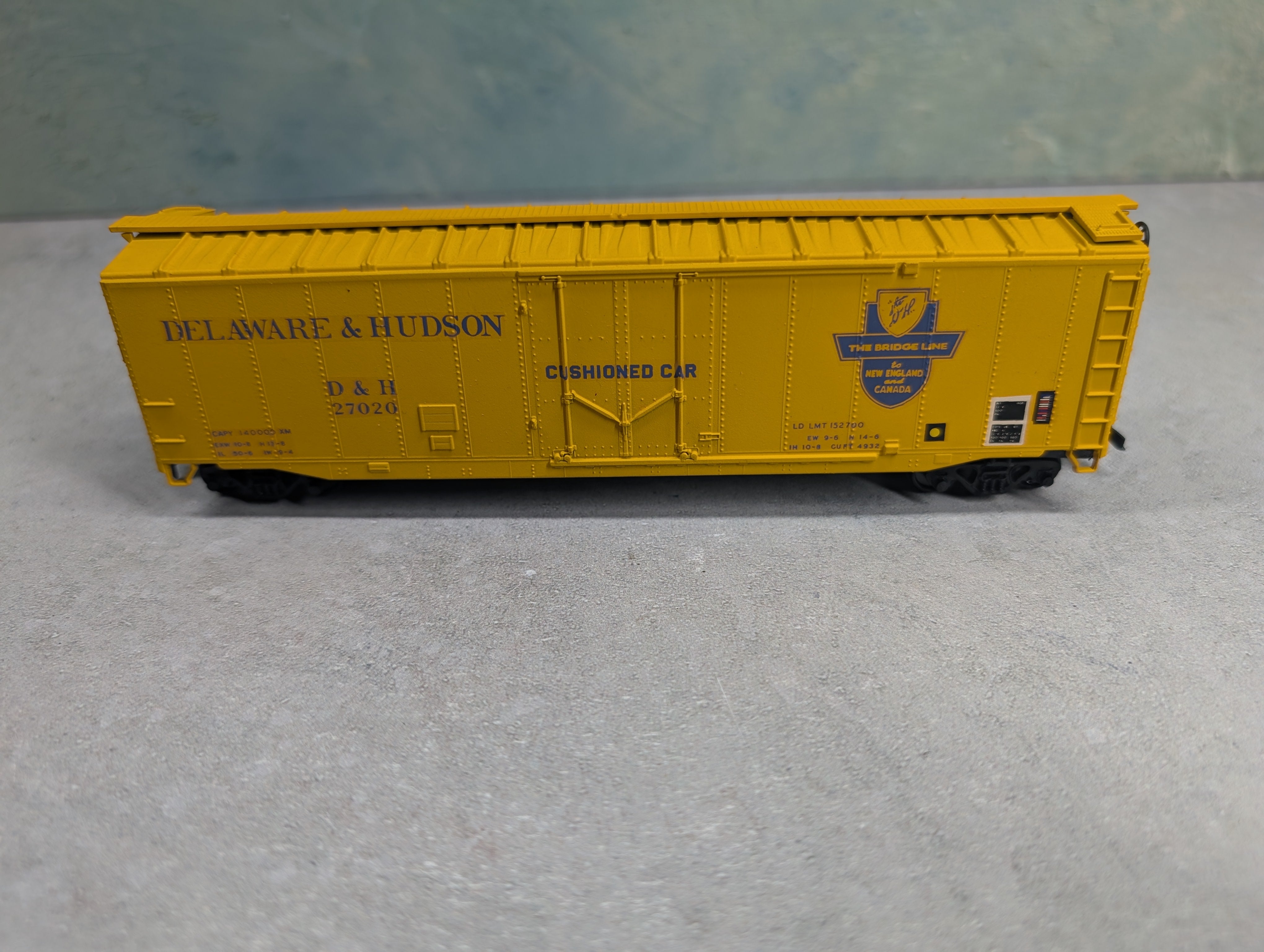 USED Athearn HO Scale 50' PD Box Car Delaware and Hudson D&H #27020 Decals