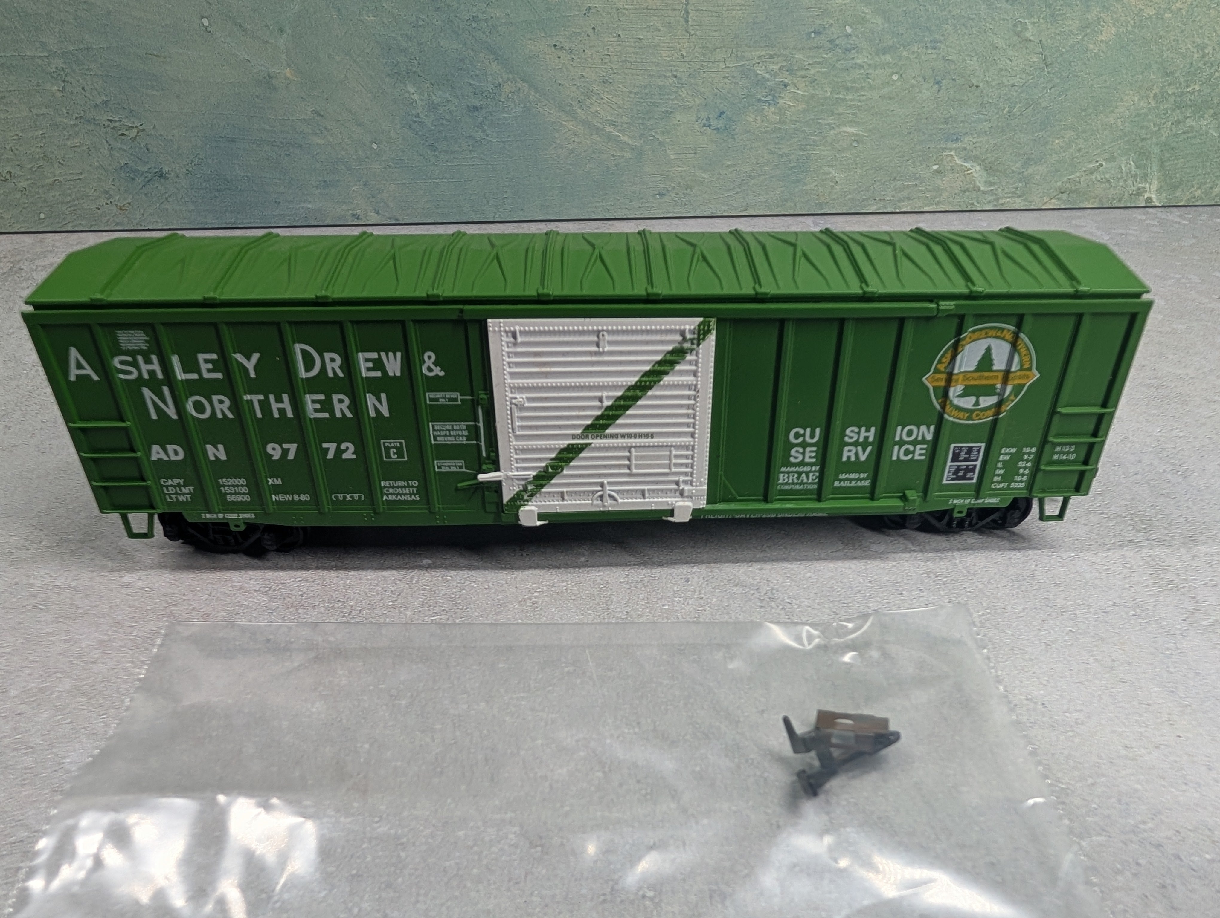 USED Athearn HO Scale 50' Railbox Box Car Ashley Drew & Northern ADN #9792