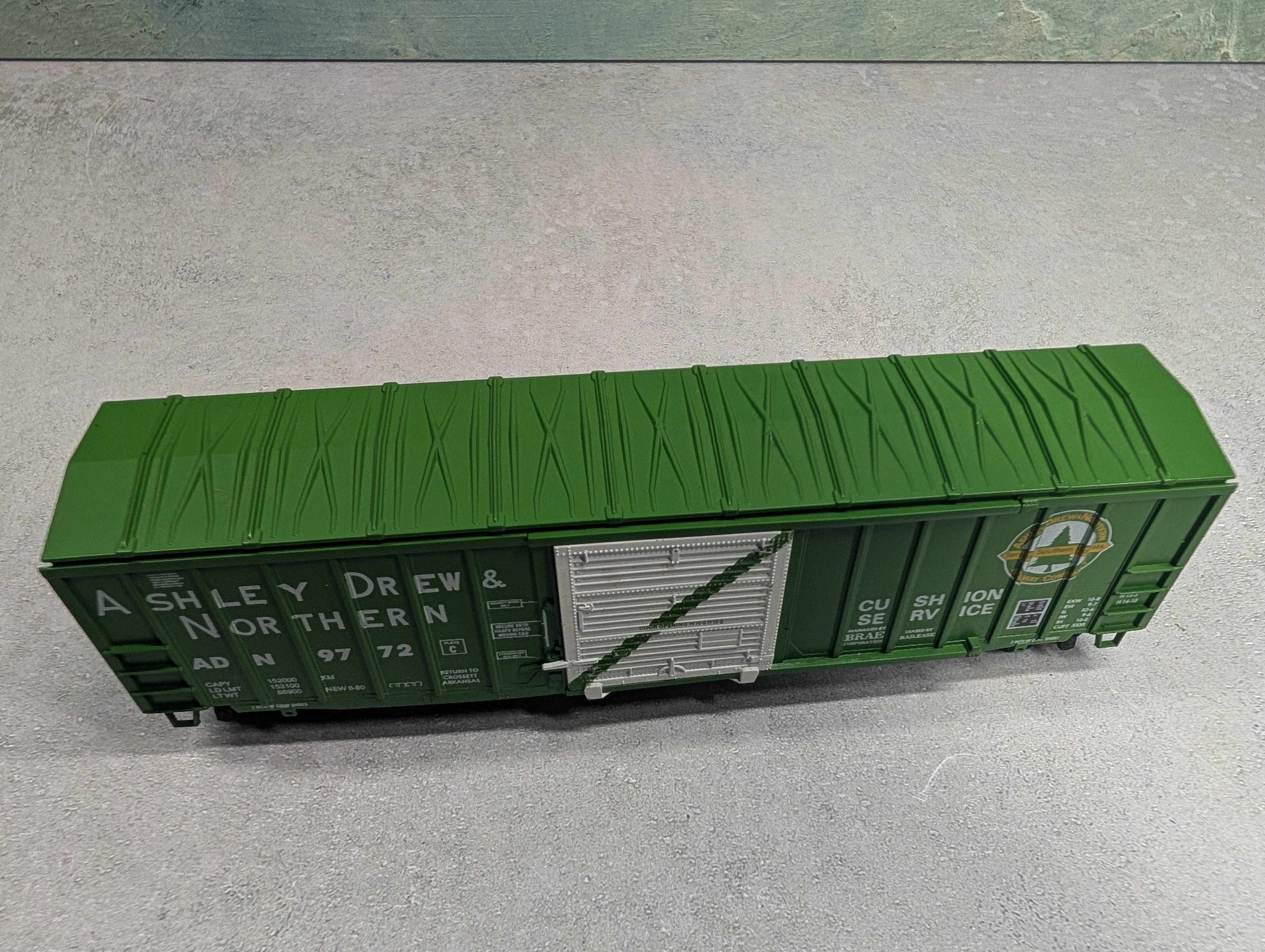USED Athearn HO Scale 50' Railbox Box Car Ashley Drew & Northern ADN #9792