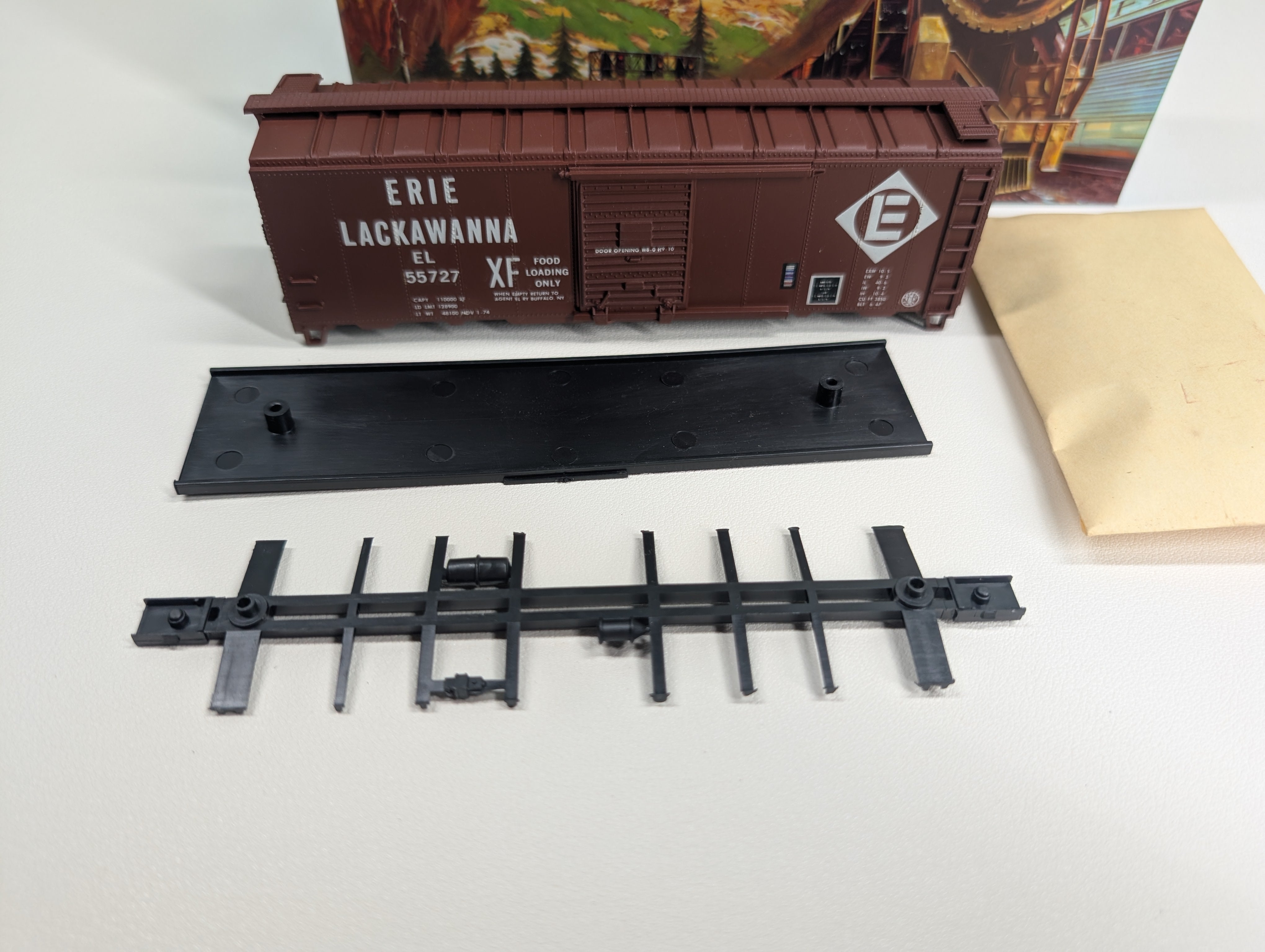 USED Athearn HO Scale 40' Box Car Erie Lackawanna EL #55727 Decals KIT