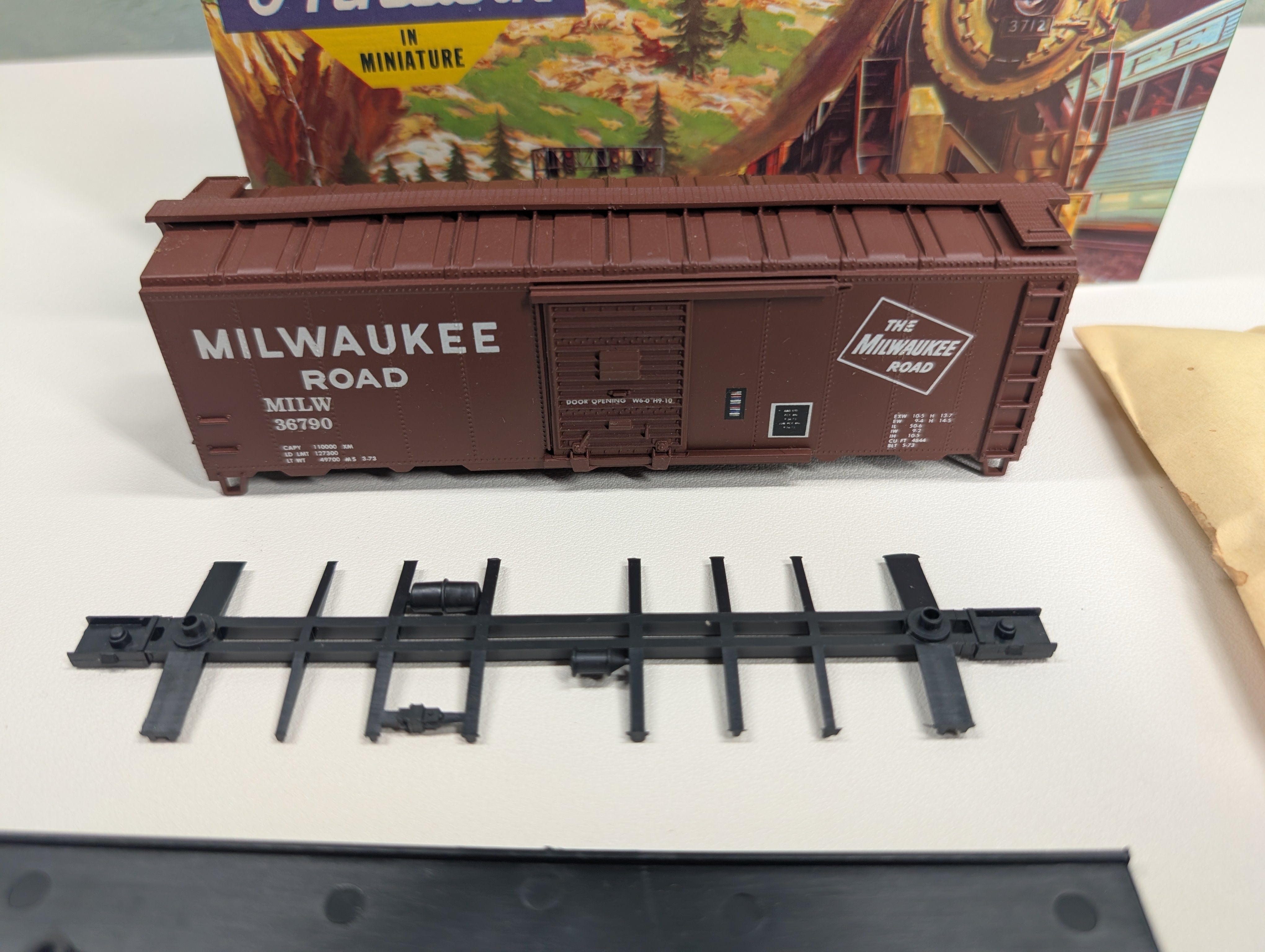 USED Athearn HO Scale 40' Box Car Milwaukee Road MILW #36790 Decals KIT