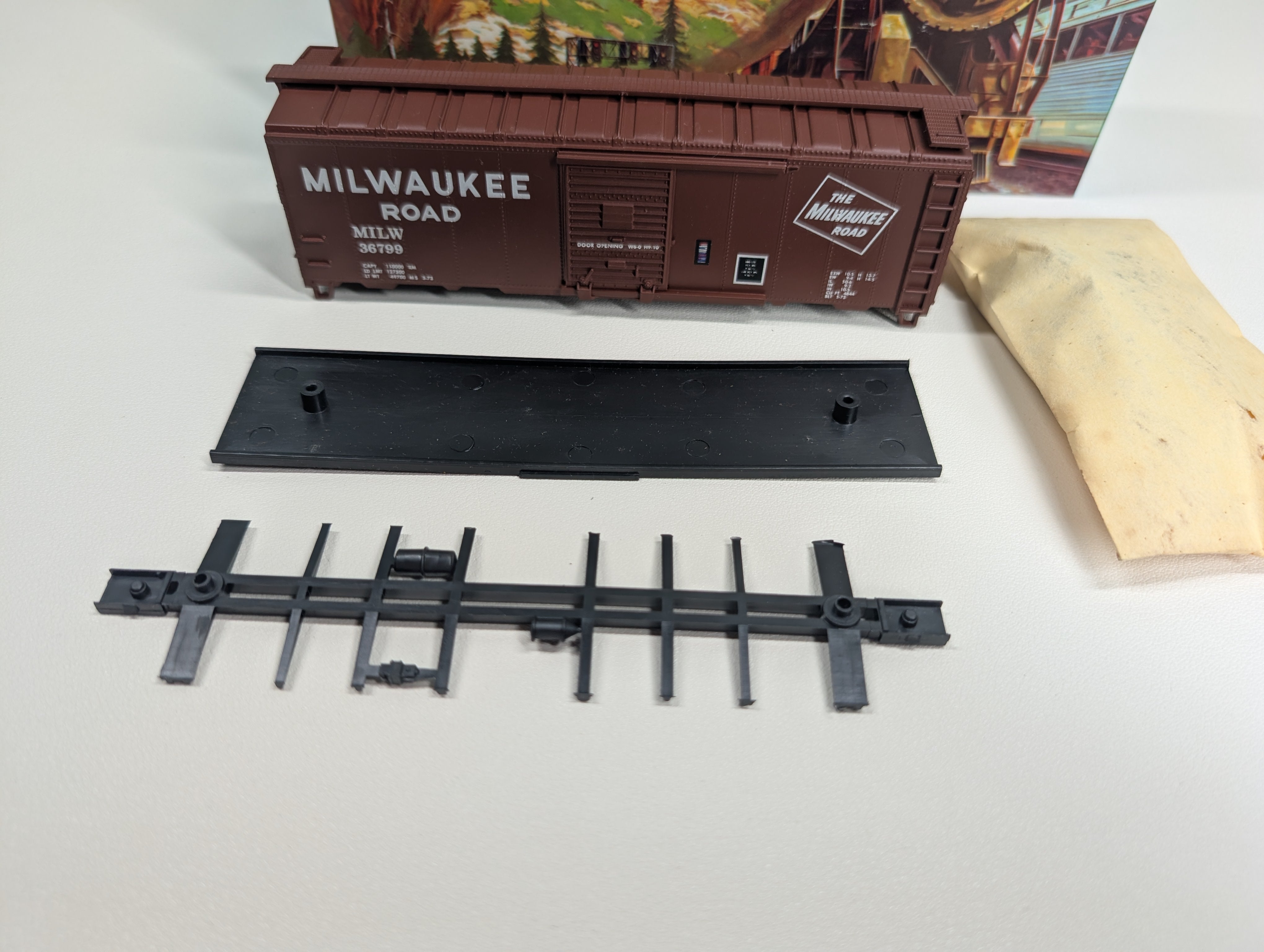 USED Athearn HO Scale 40' Box Car Milwaukee Road MILW #36799 Decals KIT