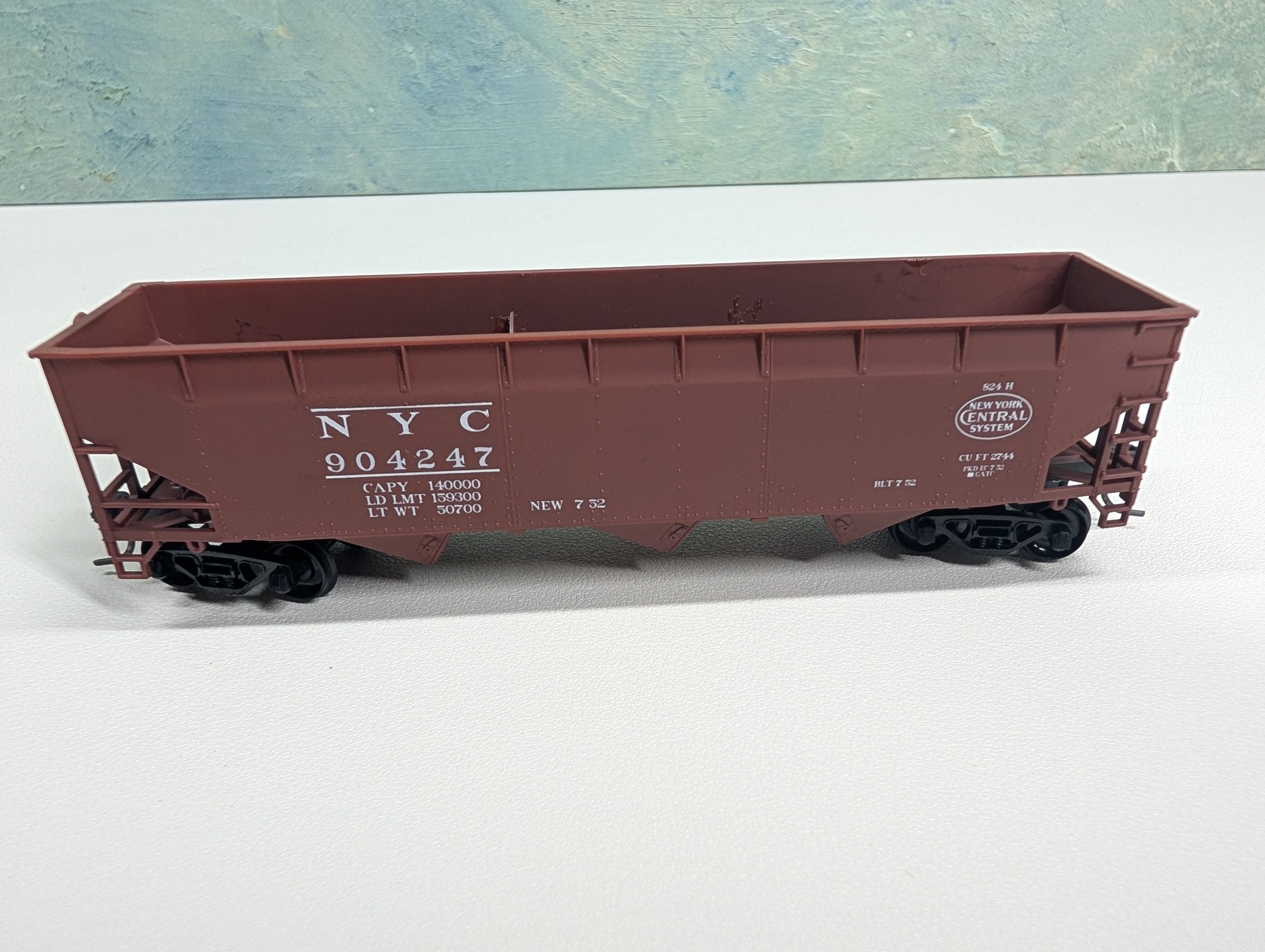 USED Bowser 11034 HO Scale 70 Ton Offset Hopper New York Central NYC #904247
