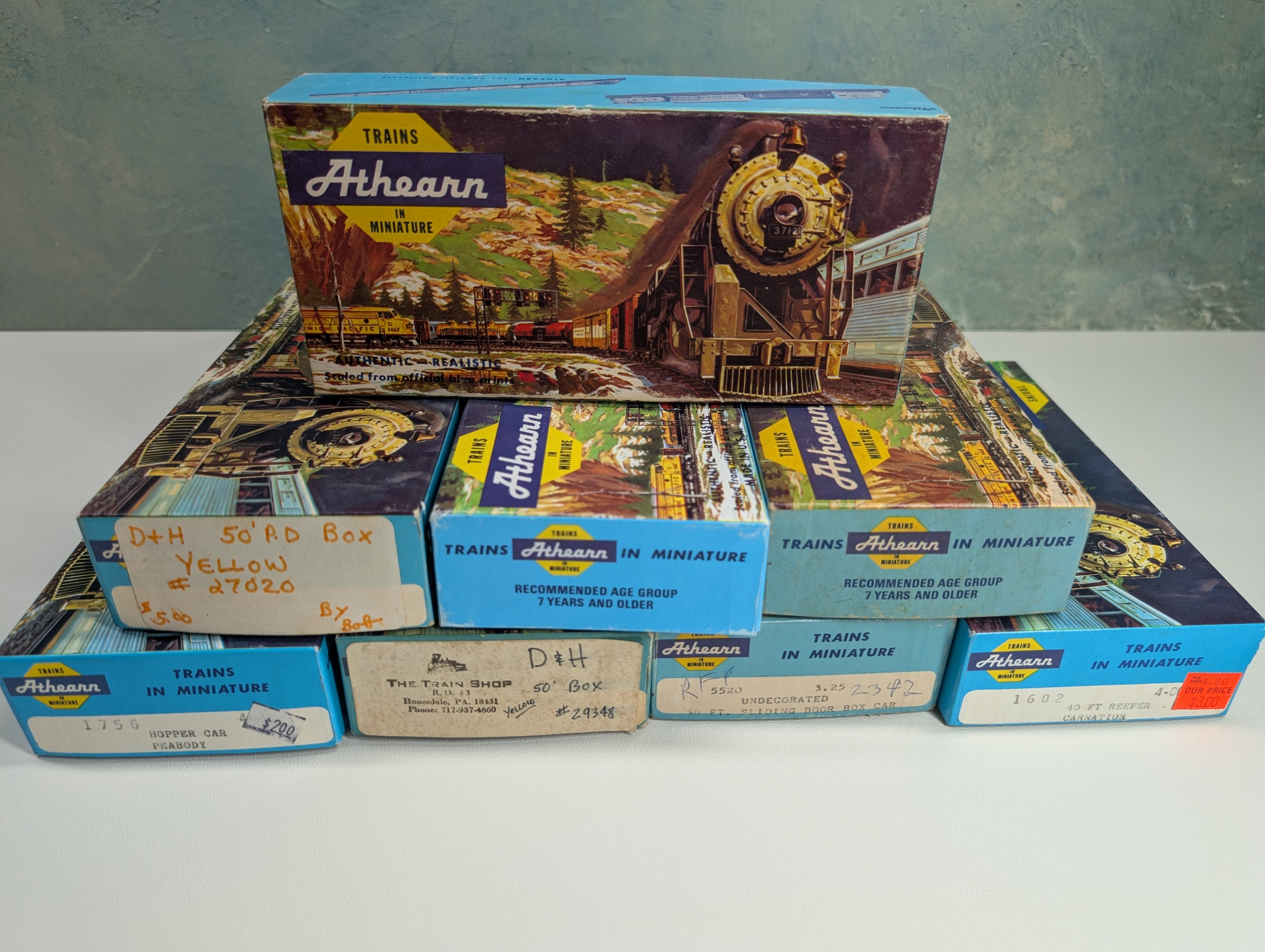 USED Athearn HO Scale Lot of Empty Boxes for Storage (8 pcs)