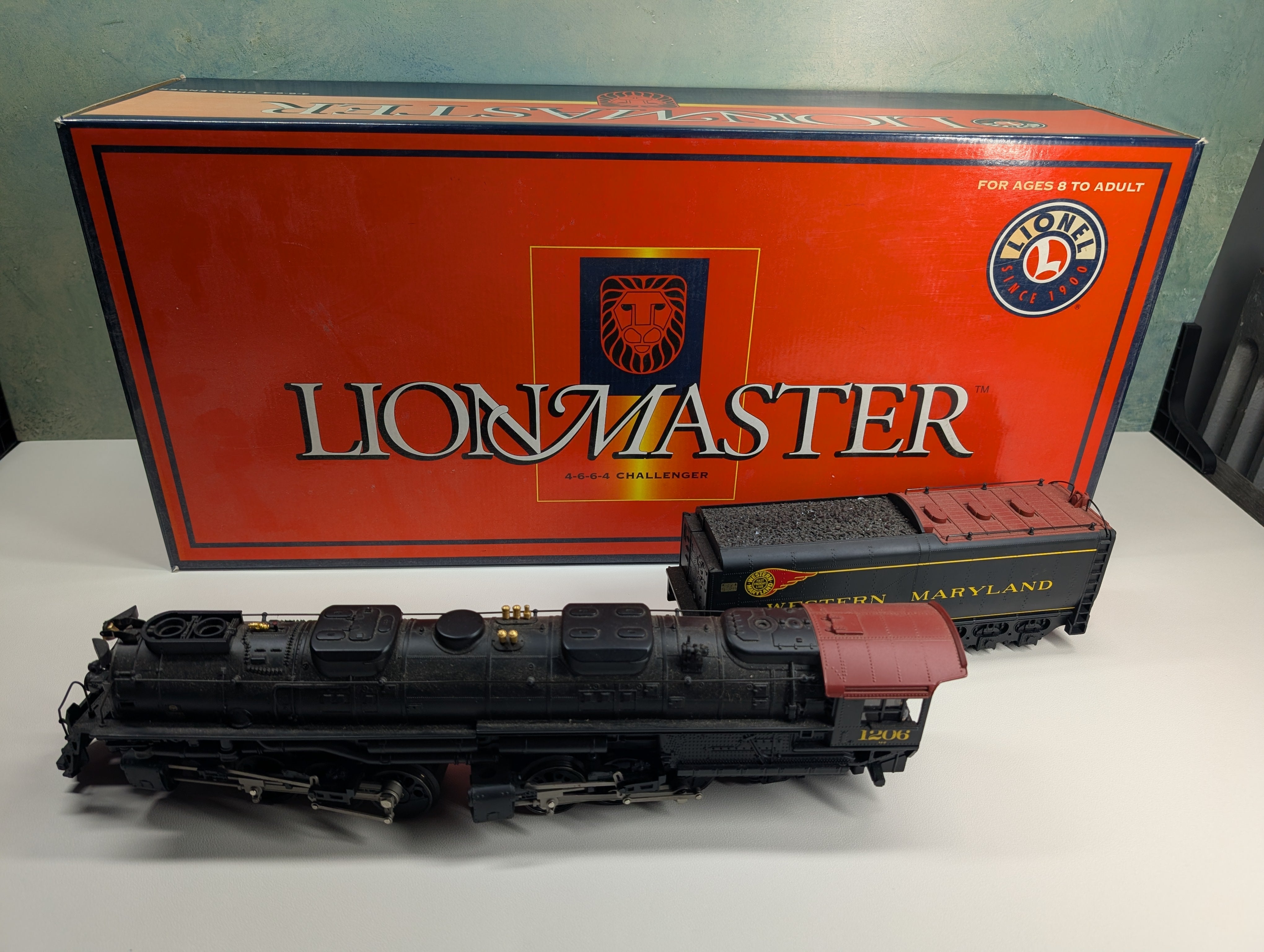 USED Lionel 6-38022 O Lionmaster 4-6-6-4 M-2 Challenger Steam Engine Western Maryland #1206 Runs Railsounds