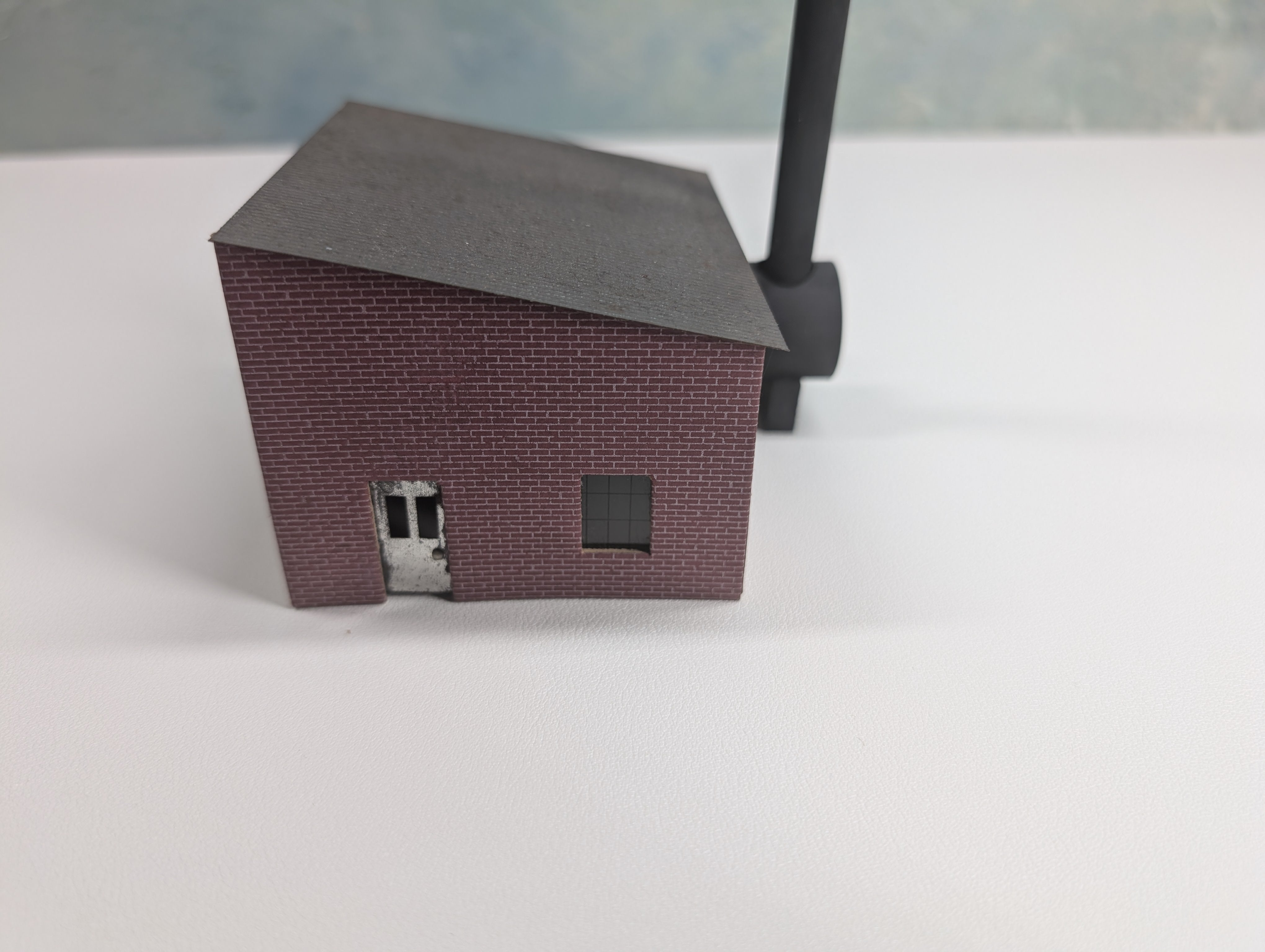 USED HO Scale Small Brick Factory, Scratch Built