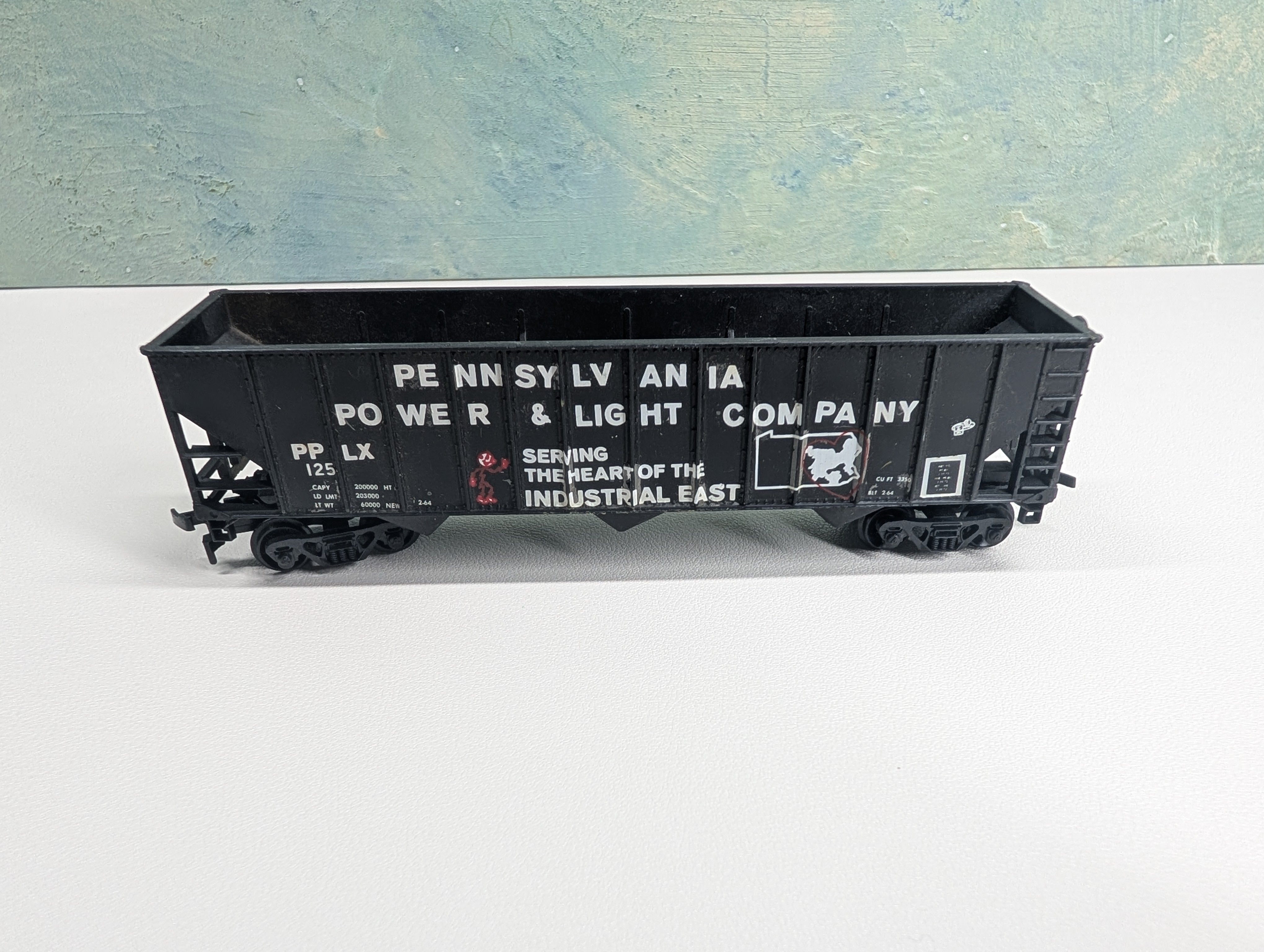 USED HO Scale 100 Ton Hopper PPLX #125 Decal