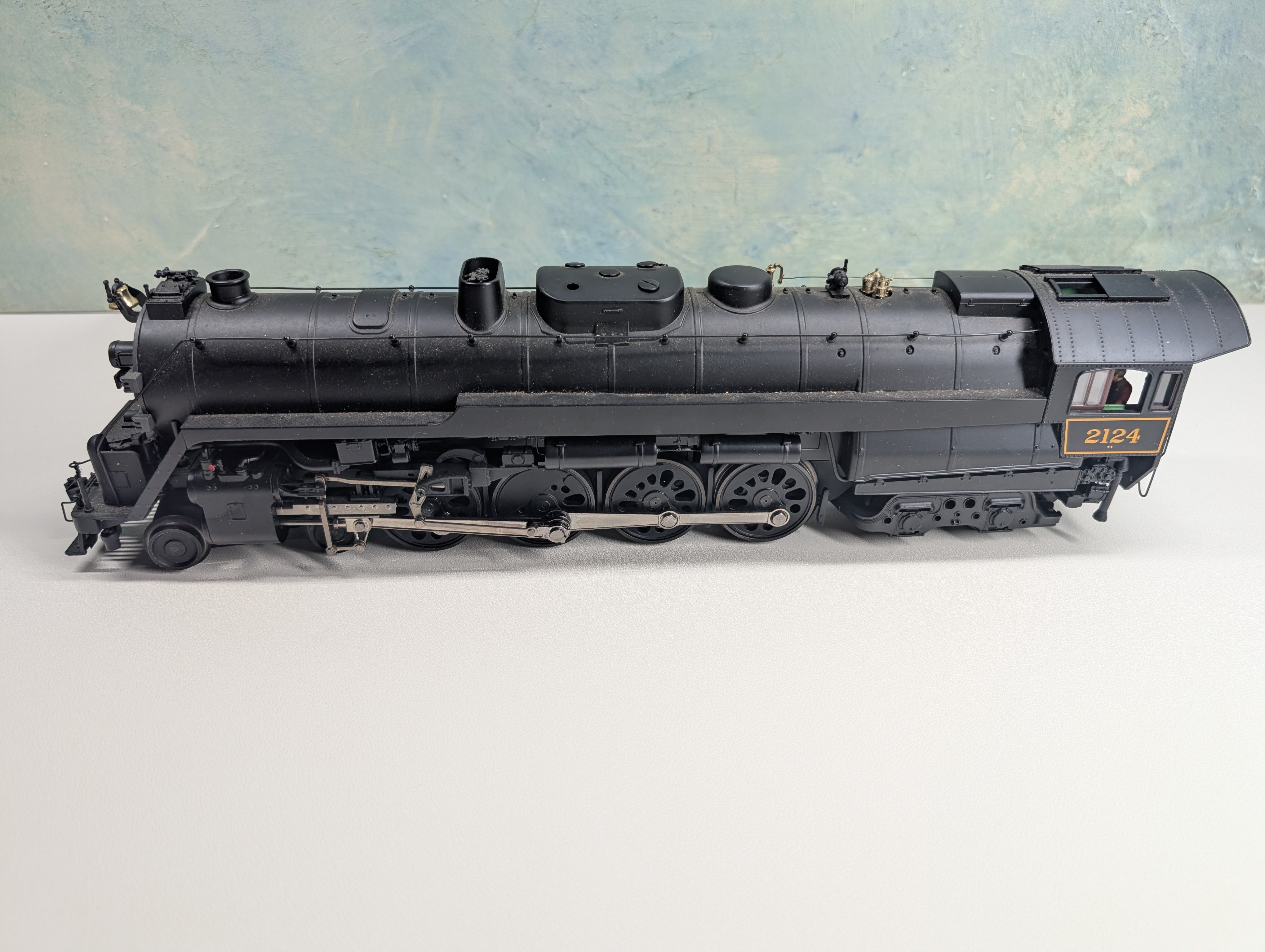 USED MTH Premier 20-3130-1 O 4-8-4 T-1 Steam Engine Reading #2124 3 Rail Proto-Sound 2.0, Tested