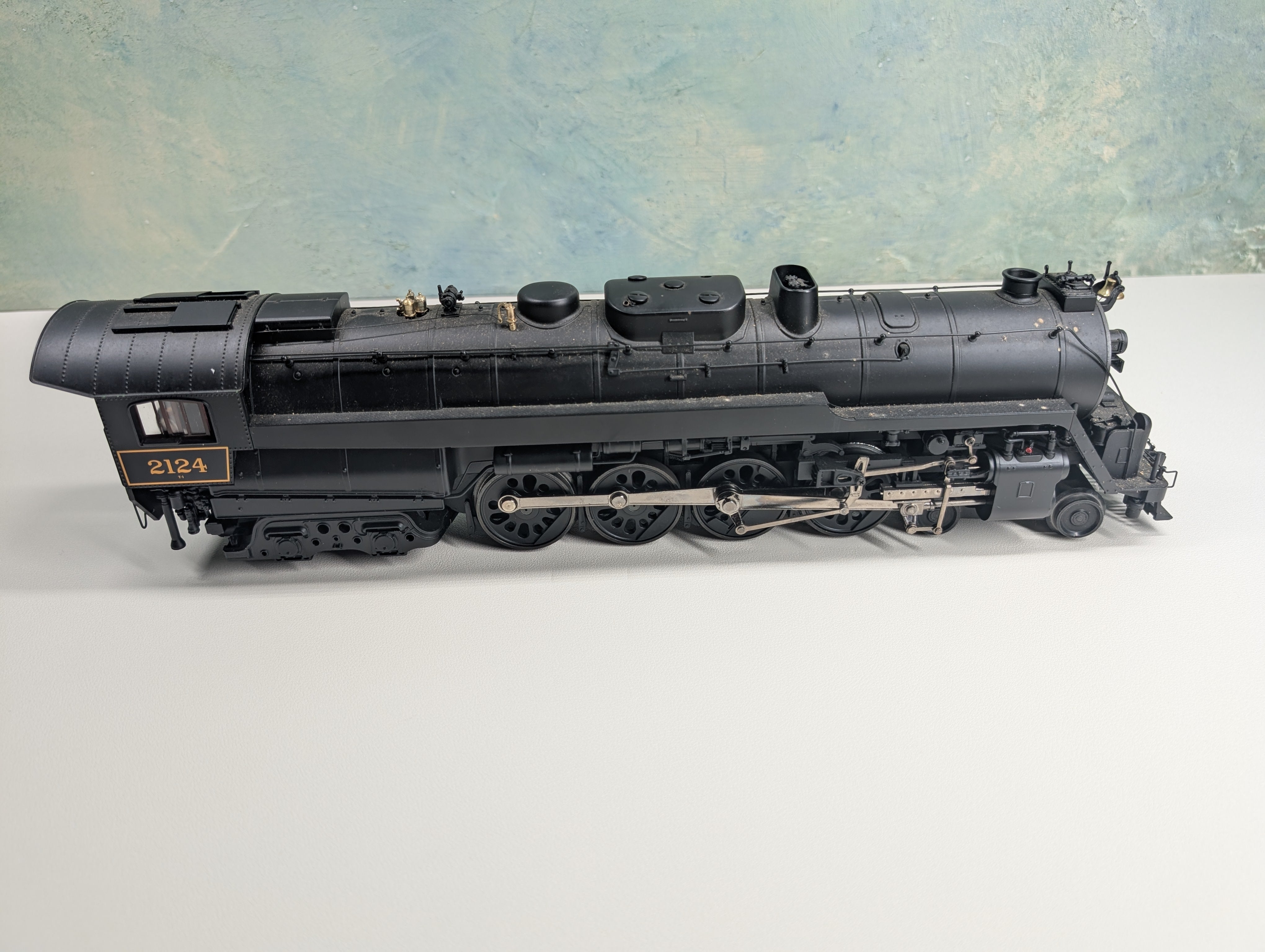 USED MTH Premier 20-3130-1 O 4-8-4 T-1 Steam Engine Reading #2124 3 Rail Proto-Sound 2.0, Tested