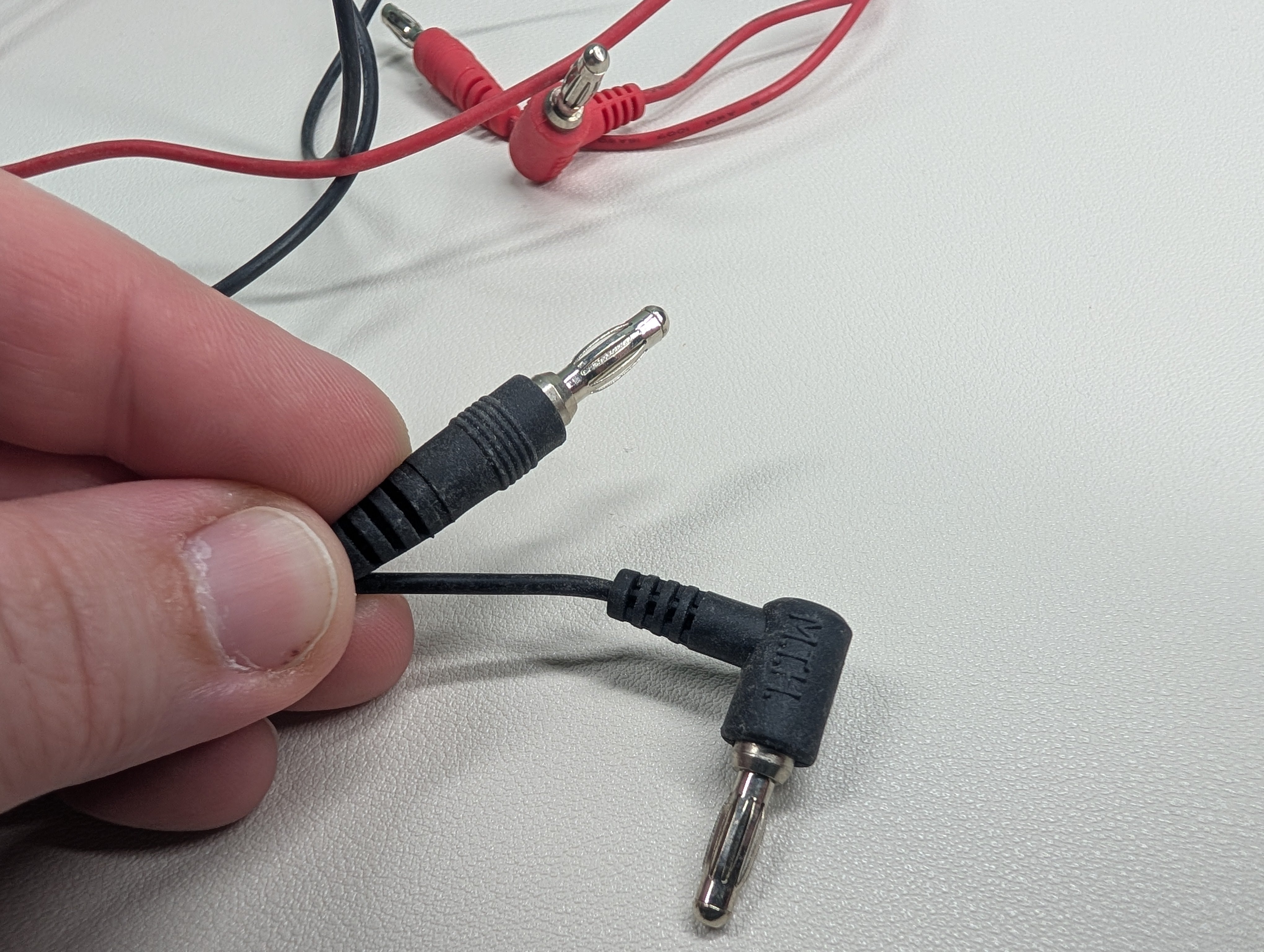 USED MTH O Black and Red Track Connector Wires (Approx 40")